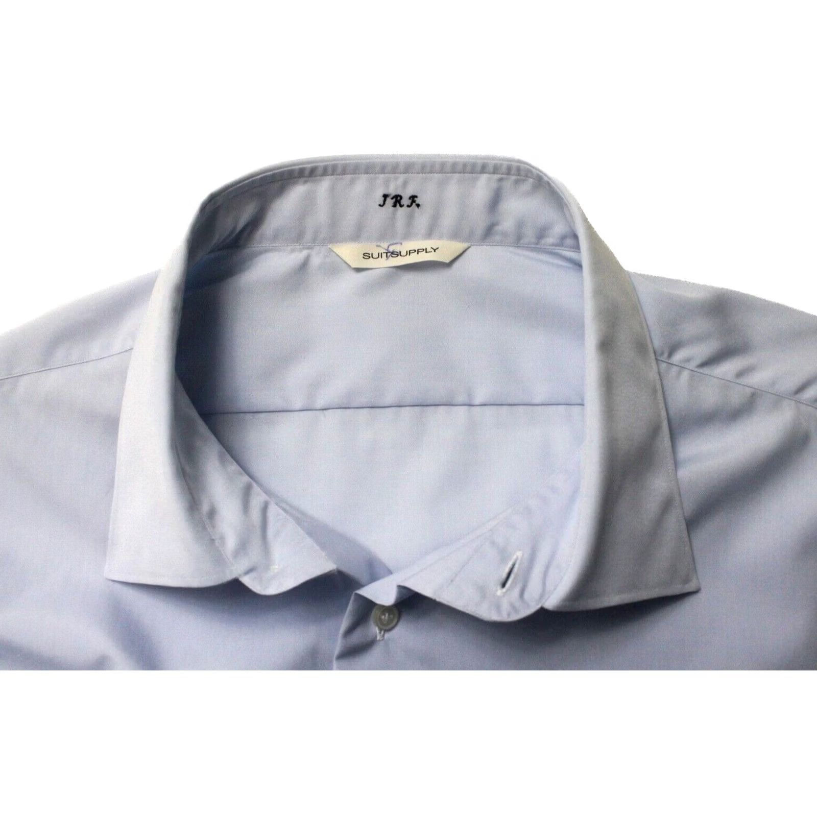 Suitsupply SUITSUPPLY Slim Fit Formal Shirt Mens 3XL Button Up Spread Neck Blue Size 48R - 4 Thumbnail