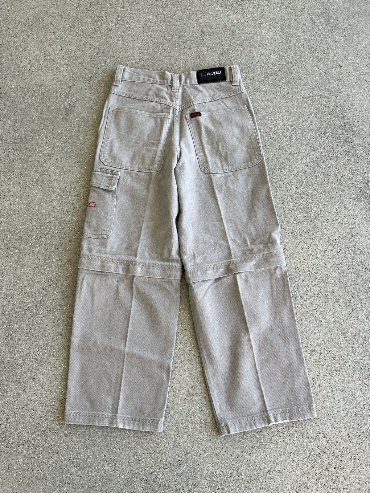 Fubu Y2K Fubu Light Grey Convertible 2-1 Cargo Pants/Shorts Size 36" / US 14 / IT 50 - 2 Thumbnail