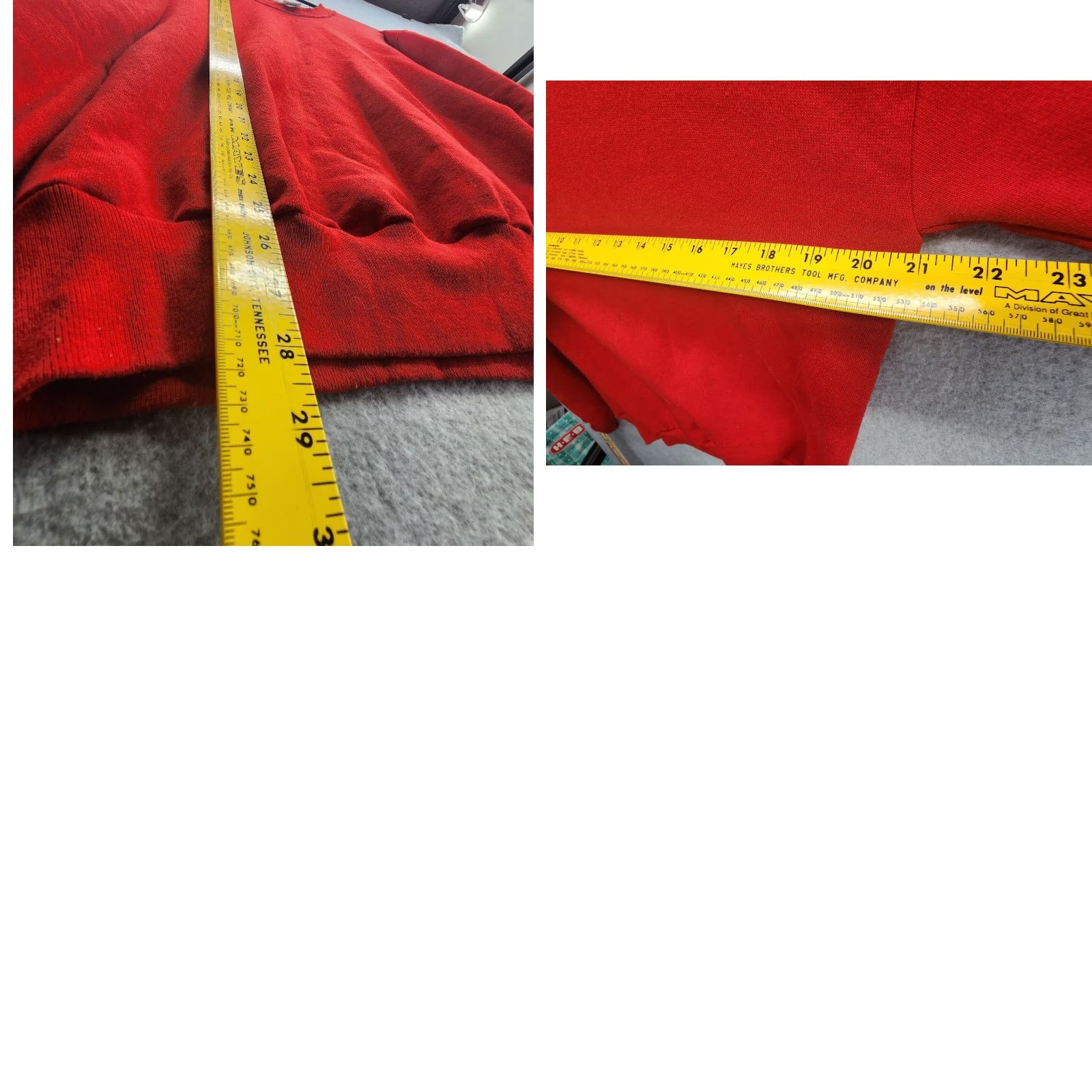 Jerzees VINTAGE Jerzees Red Blank Crewneck Sweatshirt M Unisex Distressed Sweatshirt Crewneck US Cross Training Mens Womens Girls Boys Size US M / EU 48-50 / 2 - 8 Thumbnail