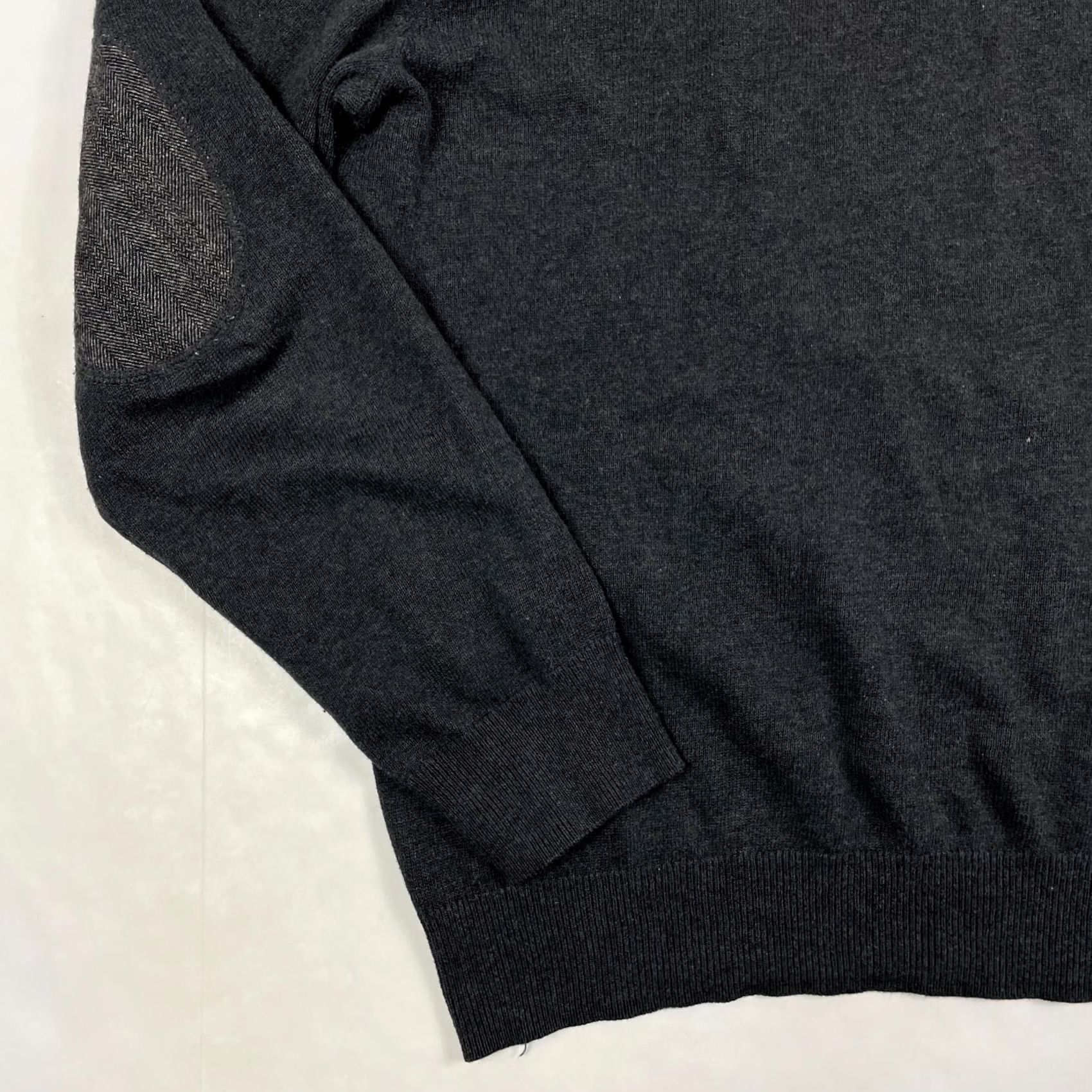 Vintage Cambridge Dry Goods Sweater Men Extra Large Gray Long Sleeve V-Neck Elbow Patch Size US XL / EU 56 / 4 - 6 Thumbnail