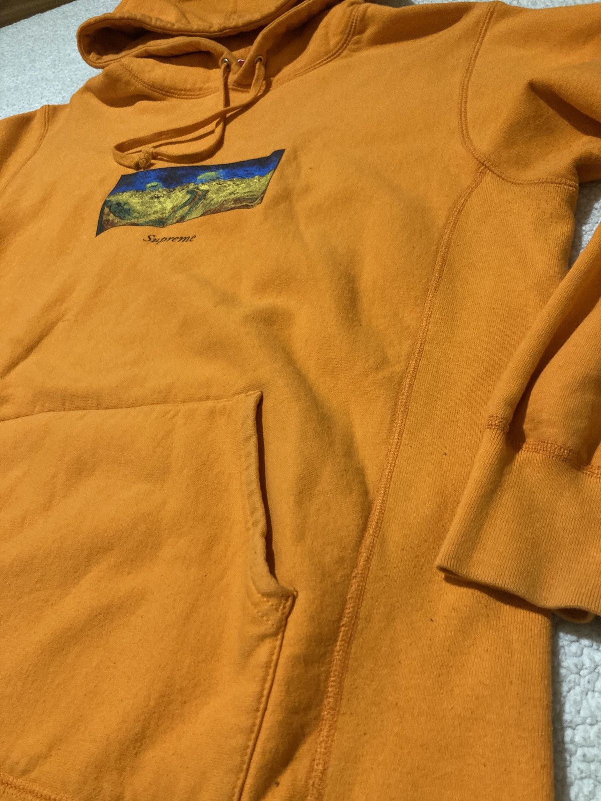 Supreme Supreme Van Gogh Field Hoodie Orange Size US XL / EU 56 / 4 - 4 Thumbnail
