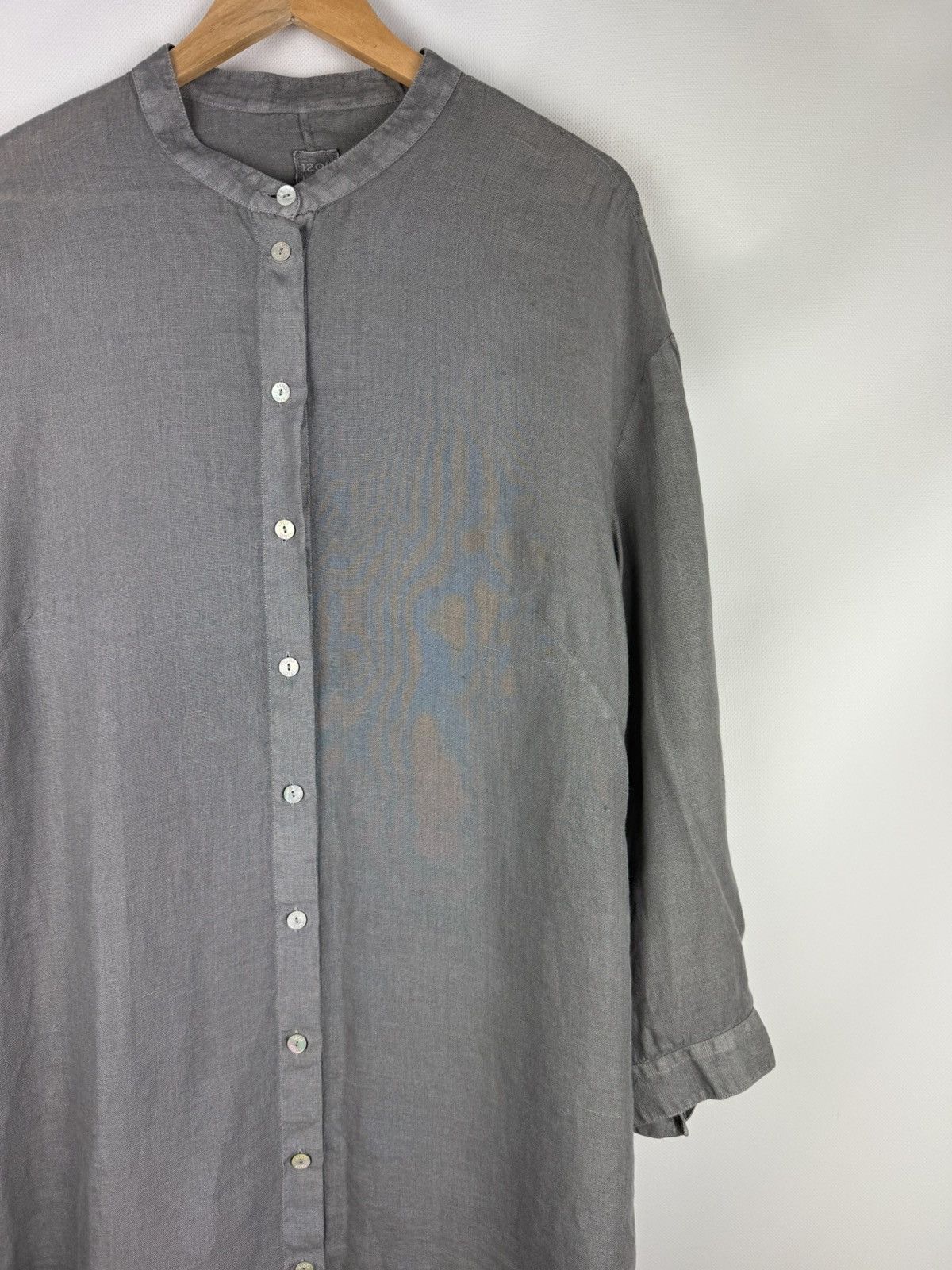 120% Lino 120% Lino Long Sleeve Linen Button Up Lagenlook Shirt Dress Size XL / US 12-14 / IT 48-50 - 5 Thumbnail