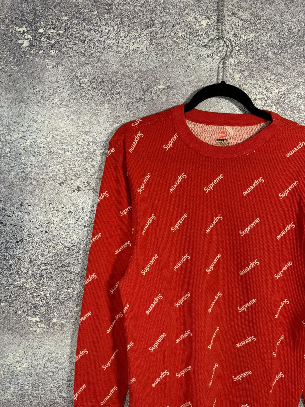 Hanes × Supreme × Vintage Supreme Hanes Monogram Longsleeve Streetweat y2k M size Size US M / EU 48-50 / 2 - 2 Thumbnail