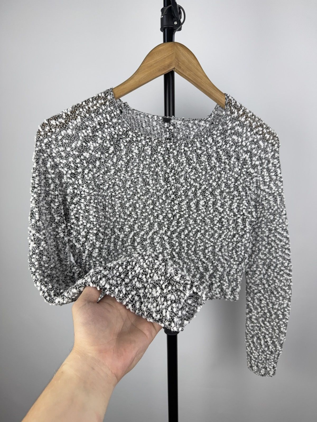 Japanese Brand Avant Garde Japanese Style Cropped Knit Top Long Sleeve Y2K Size M / US 6-8 / IT 42-44 - 2 Thumbnail