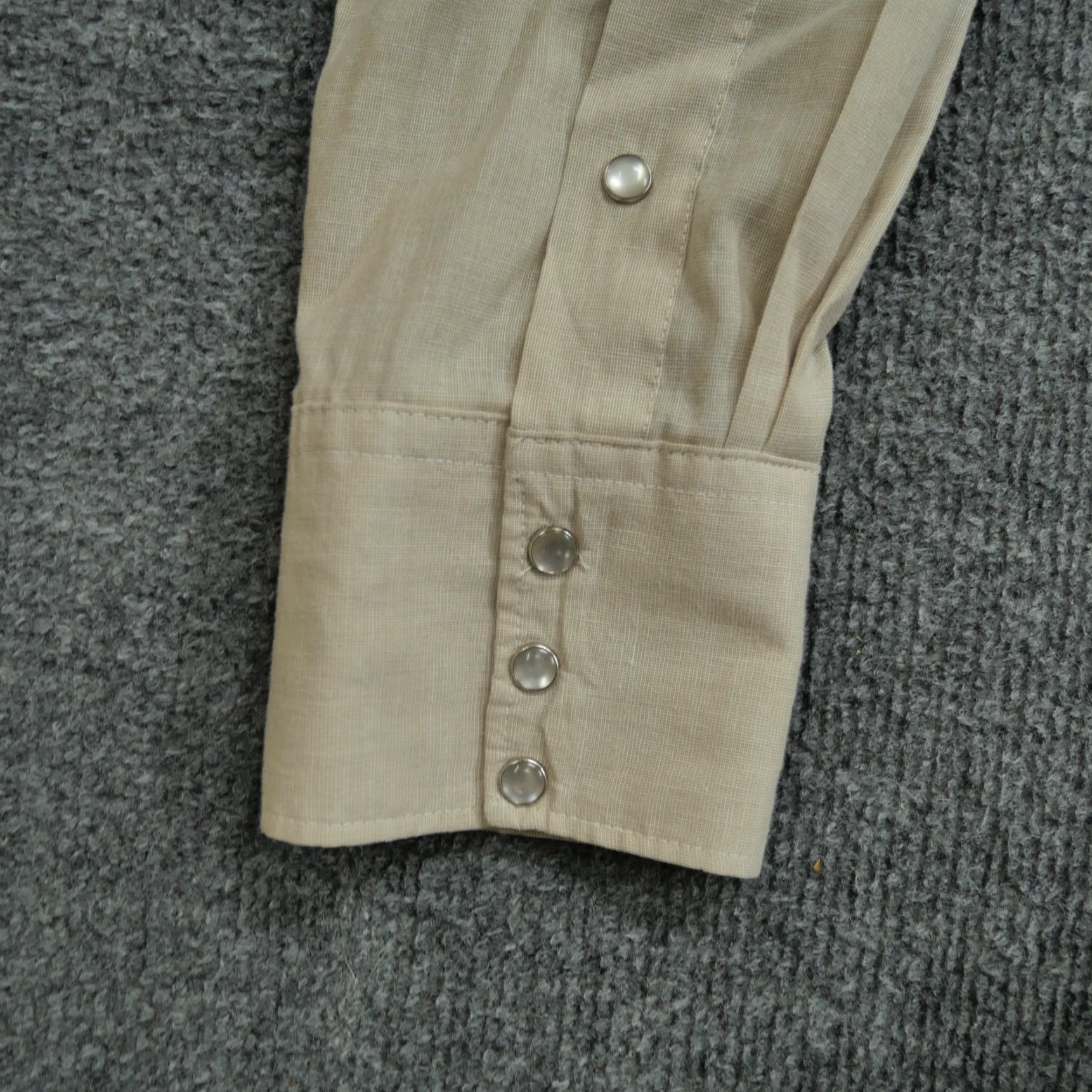 Vintage VINTAGE Ruddock Shirts Mens 34 Tan Pearl Snap Western Cowboy Shirt Regular Classic 7/10 Mens Size US S / EU 44-46 / 1 - 2 Thumbnail