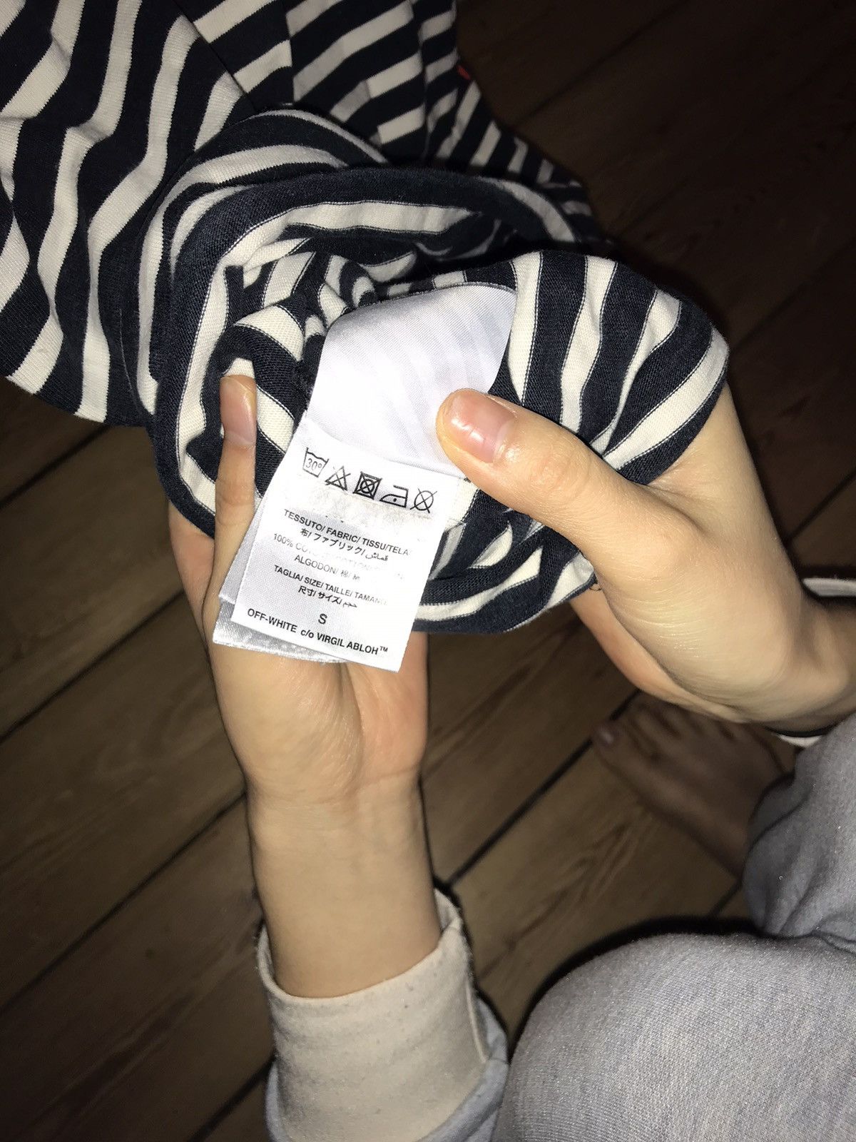 Off-White Off white striped long sleeve shirt Size US S / EU 44-46 / 1 - 5 Thumbnail