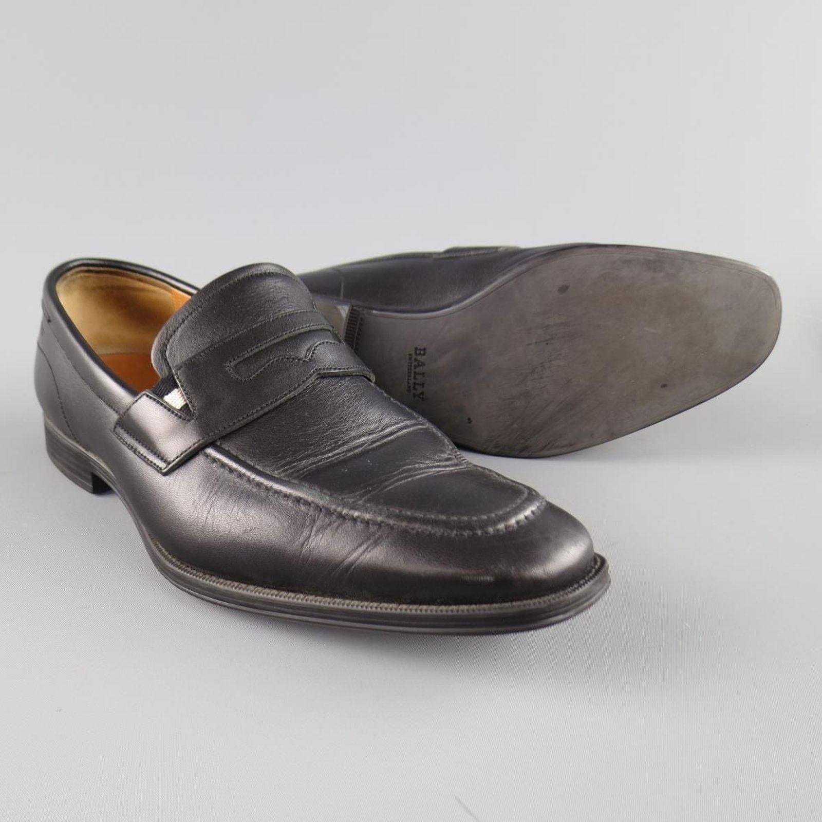 Bally BALLY Size 7.5 Black Leather Penny Loafers Size US 7.5 / EU 40-41 - 3 Thumbnail