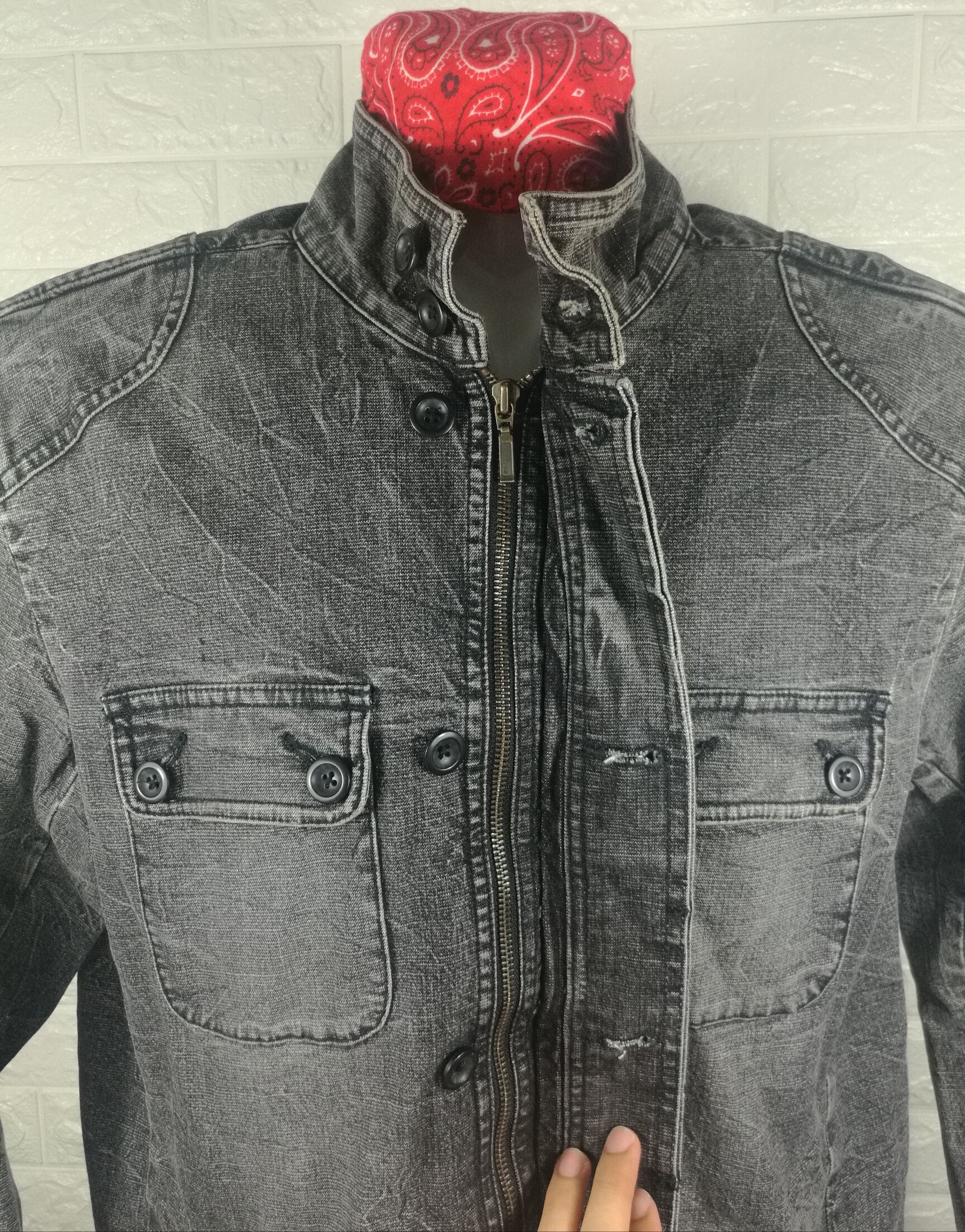 Japanese Brand Vintage Japanese Brand Royal Harex Faded Black Denim Jacket Size US L / EU 52-54 / 3 - 7 Thumbnail