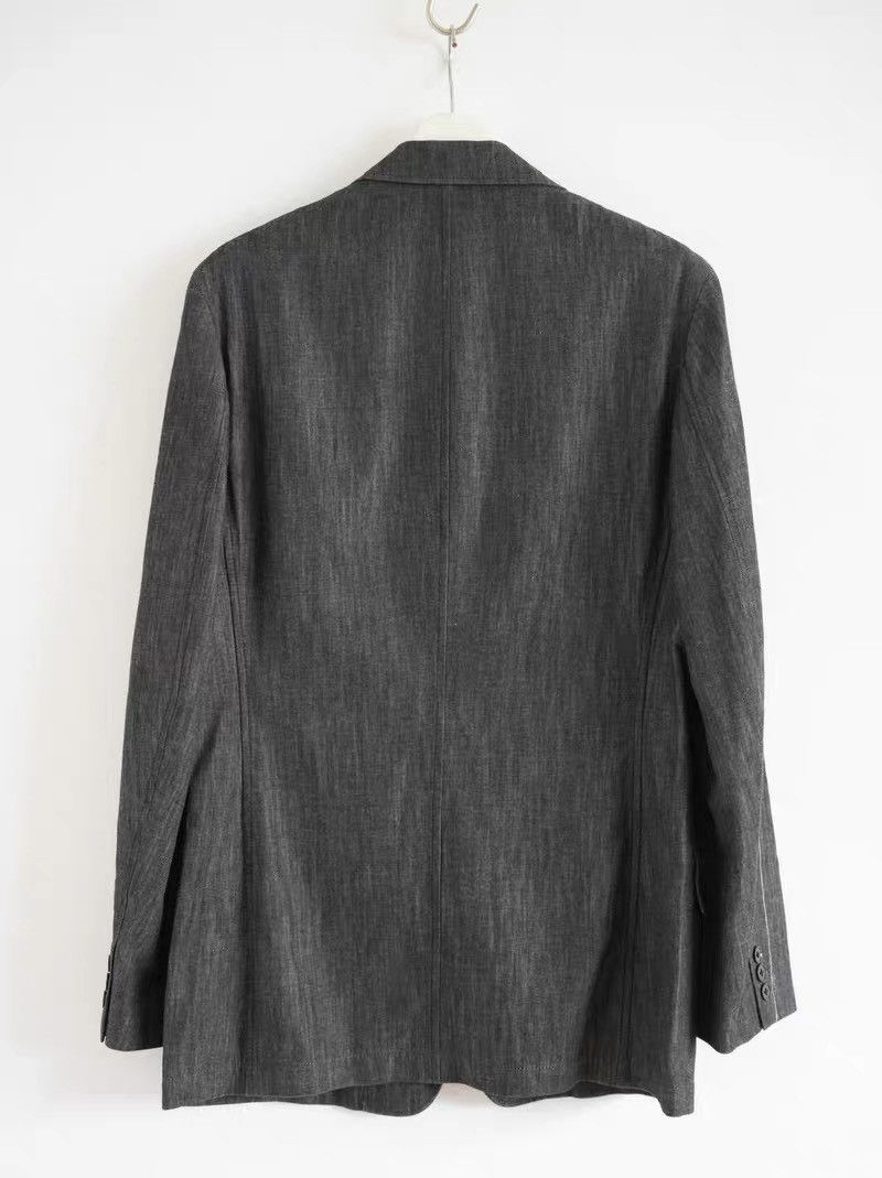 Yohji Yamamoto Yohji Yamamoto 10SS Striped Sleeve White-Stitch Blazer Size 40R - 2 Thumbnail