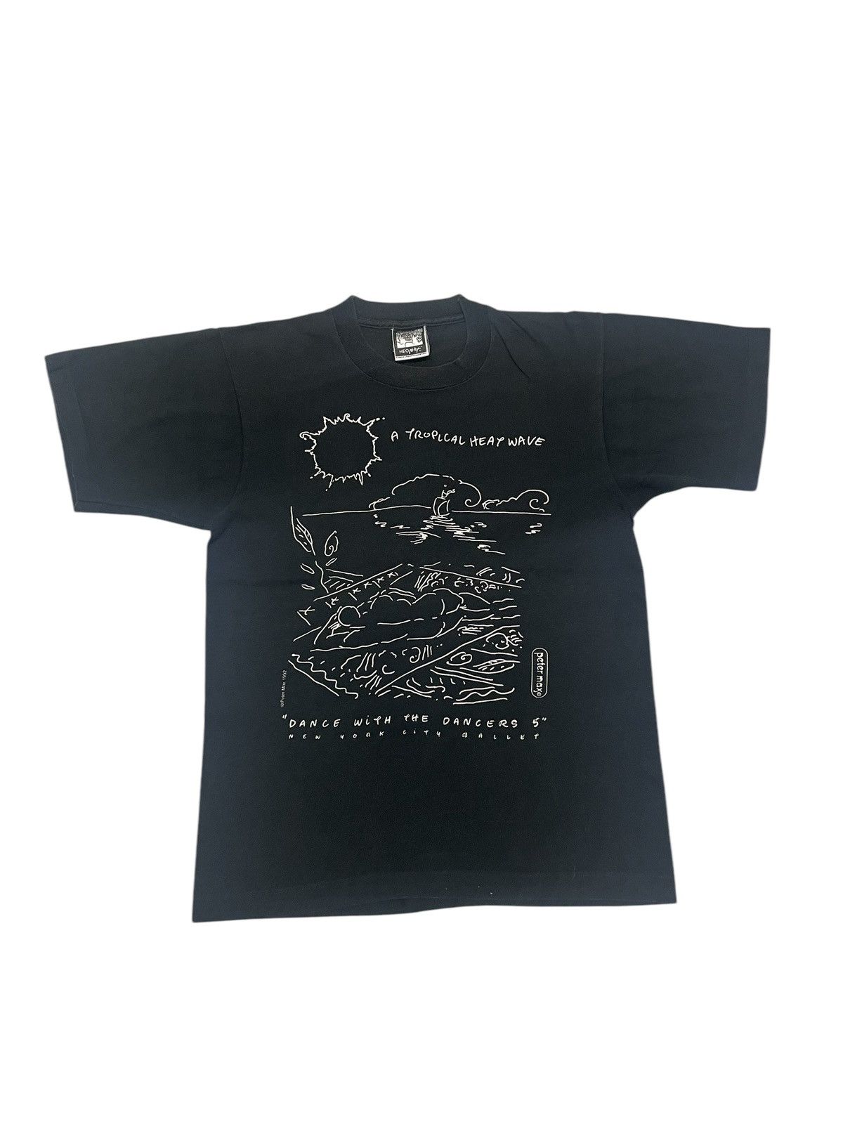 POP MAGAZINE × Vintage Vintage 90s PETER MAX Dance With The Dancers 5 T-shirt Size US M / EU 48-50 / 2 - 1 Thumbnail
