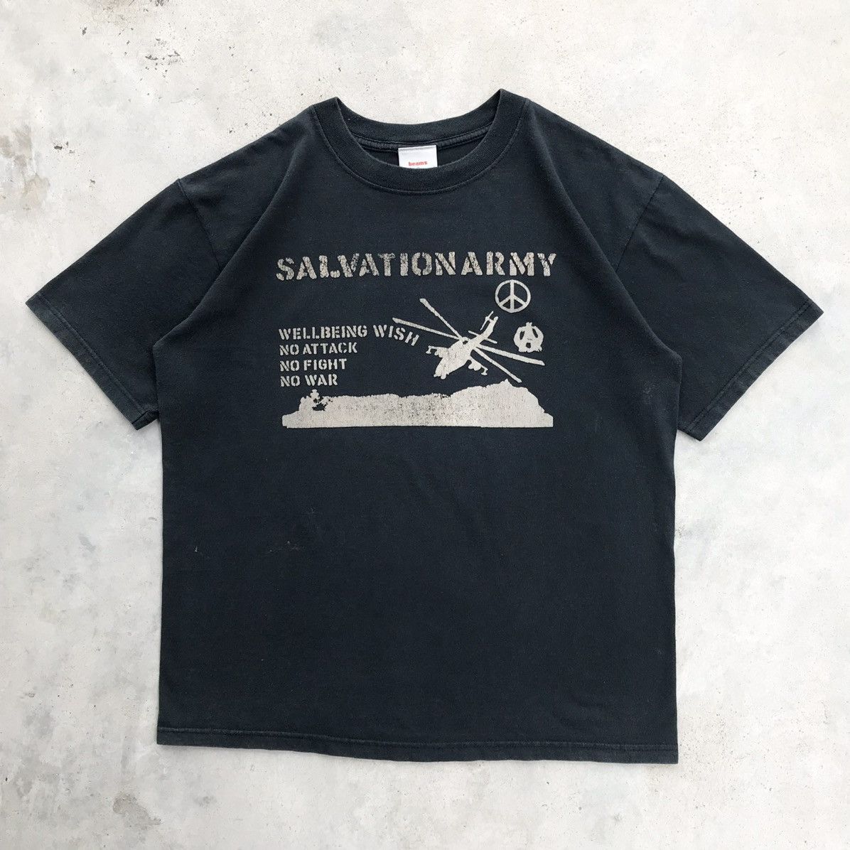 image of Archival Clothing x Beams Plus Archive ! 2000's Beams Japan Salvation Army T-Shirt in Black (Size M