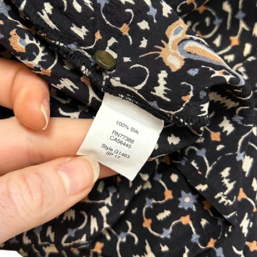Madewell Madewell l Silk Fiesta Paisley Bell-Sleeve Top XS Size XS / US 0-2 / IT 36-38 - 10 Thumbnail