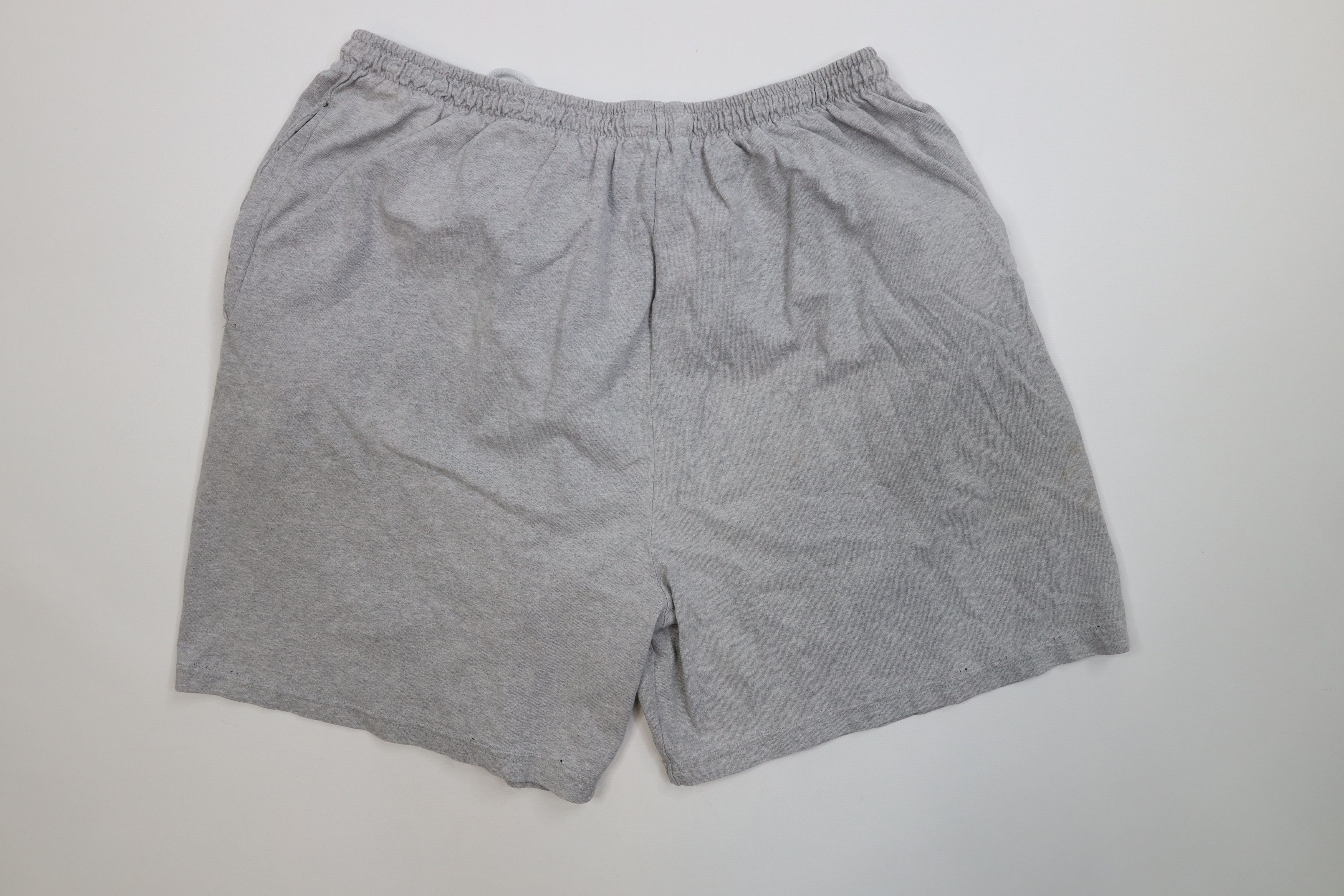 Champion Vintage 90s Champion Spell Above Knee Shorts Heather Gray Size US 36 / EU 52 - 11 Thumbnail