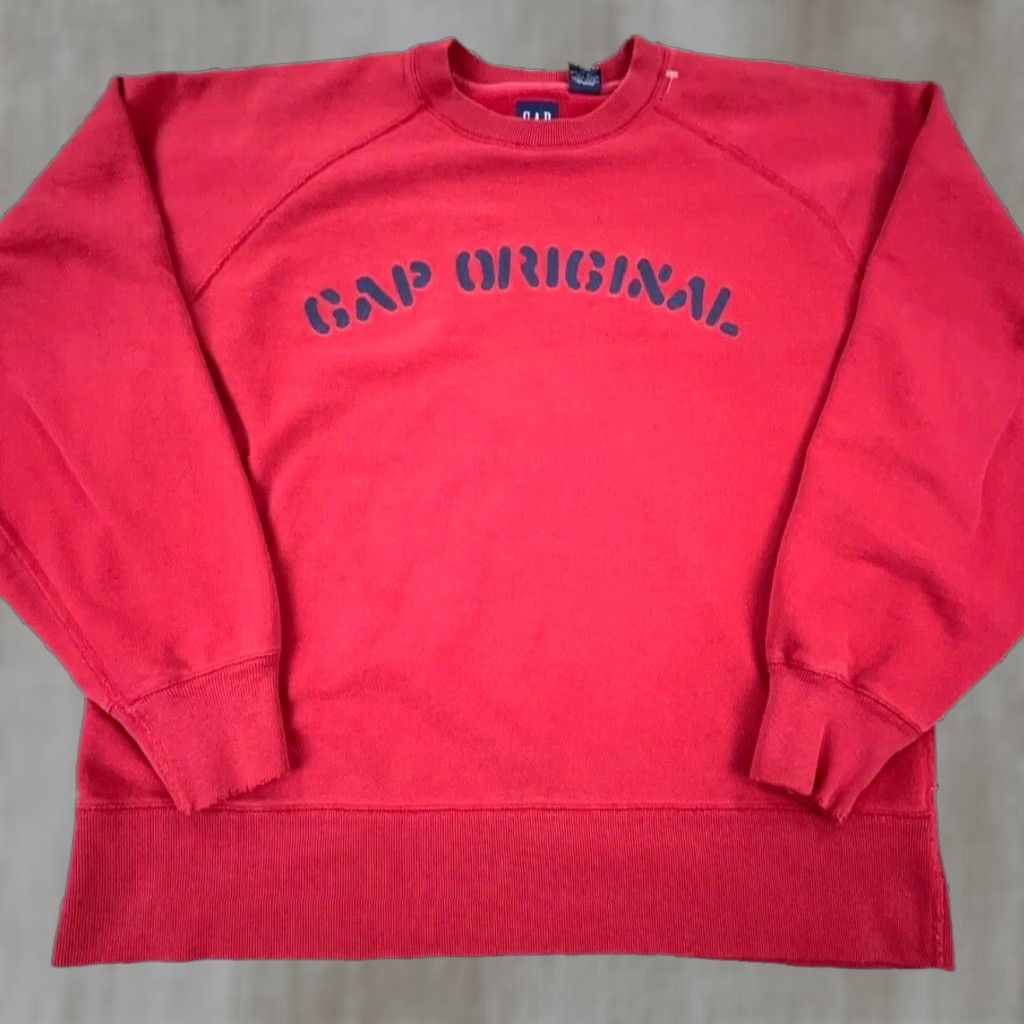 Gap VINTAGE Gap Sweatshirt Men Small Red Blue Crewneck Sweater Spell Out 90s Y2K Size US S / EU 44-46 / 1 - 1 Thumbnail
