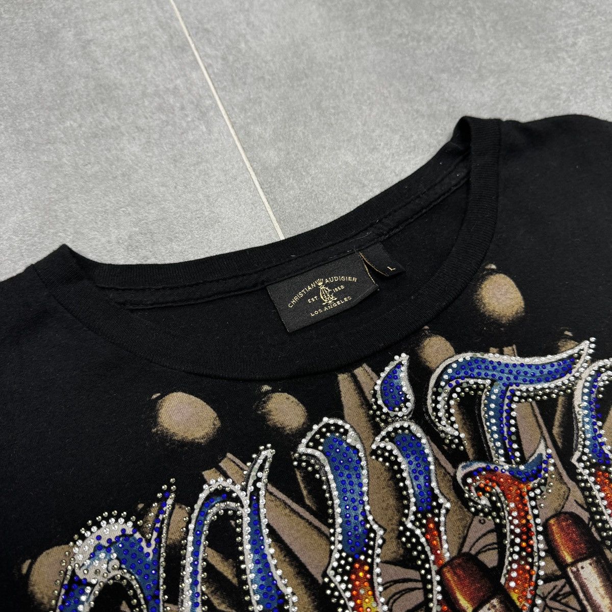 Christian Audigier Christian Audigier Los Angeles Skulls Crown Tattoo T-Shirt Size US L / EU 52-54 / 3 - 10 Thumbnail