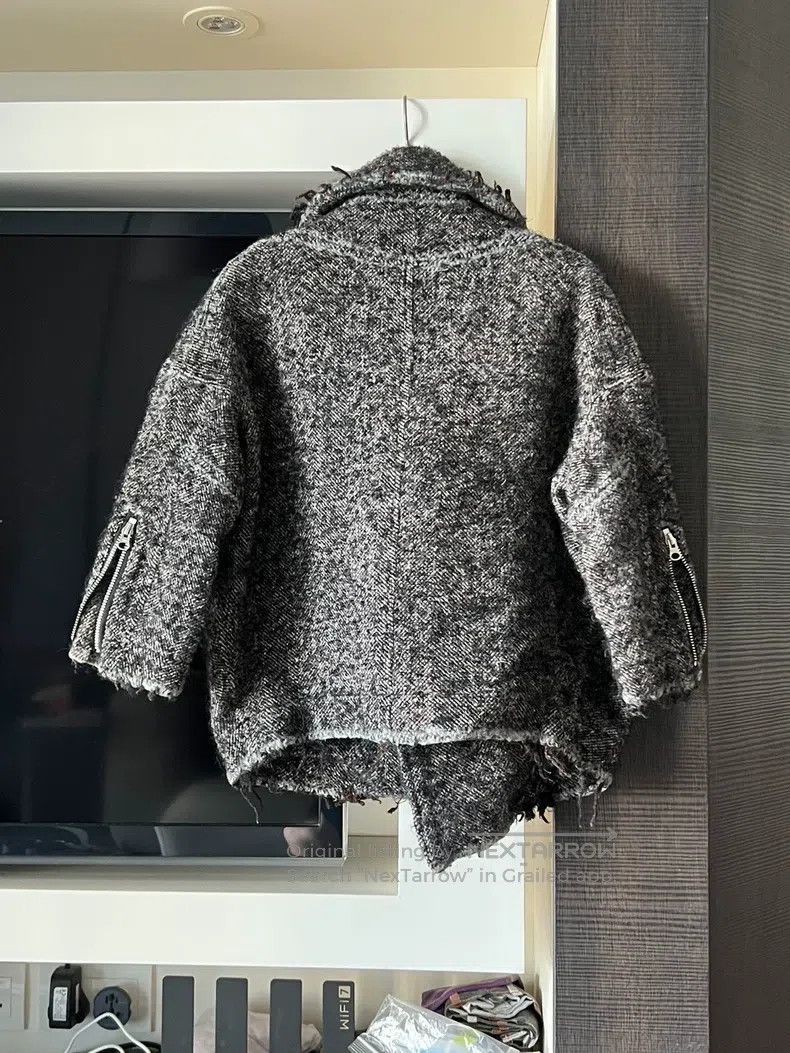 Junya Watanabe Junya Watanabe Distressed Tweed Moto Jacket Size XS / US 0-2 / IT 36-38 - 2 Thumbnail
