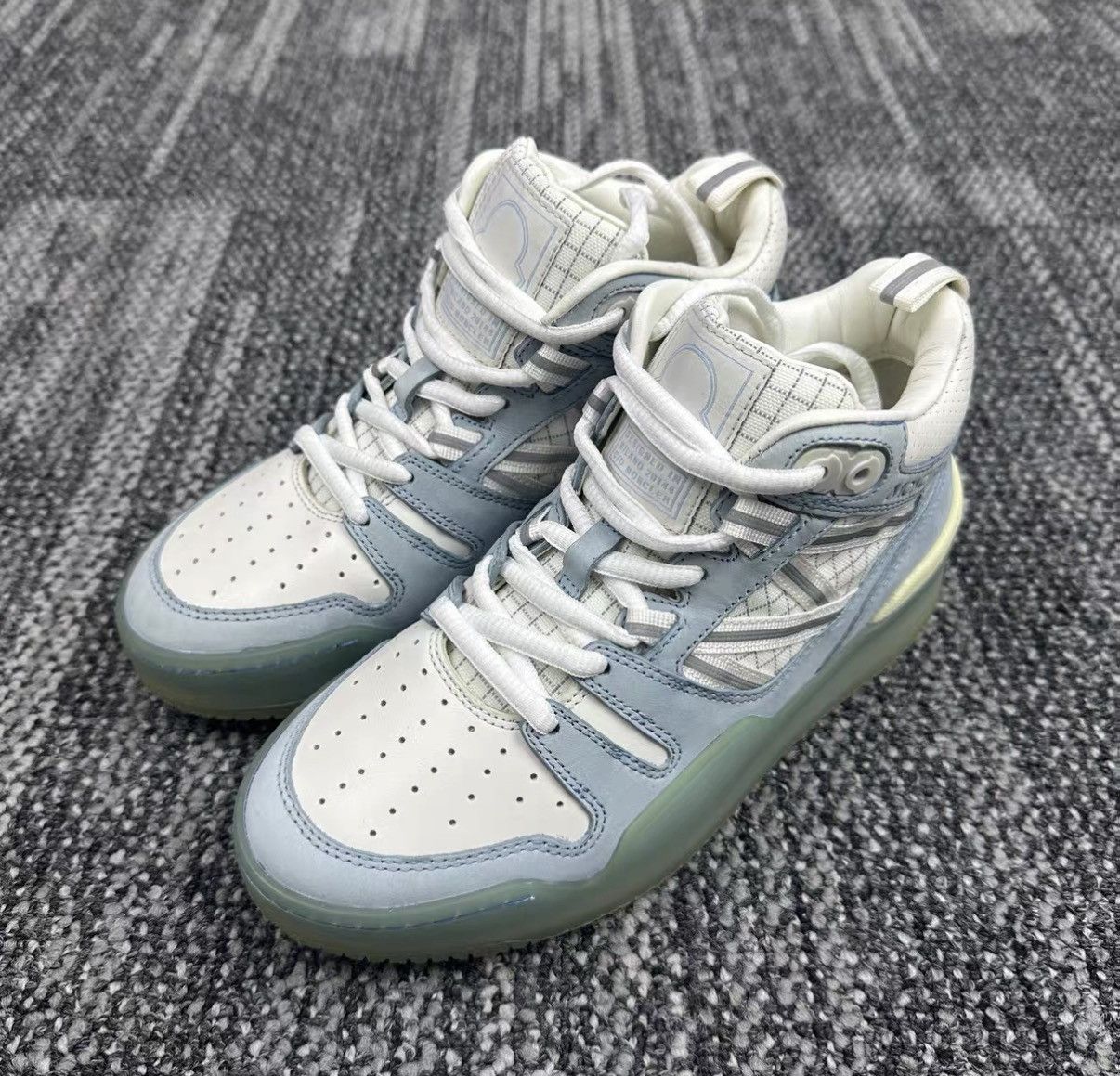 Moncler Moncler Blue & White High-Top Sneakers J42 Size US 4.5 / IT 34.5 - 1 Thumbnail