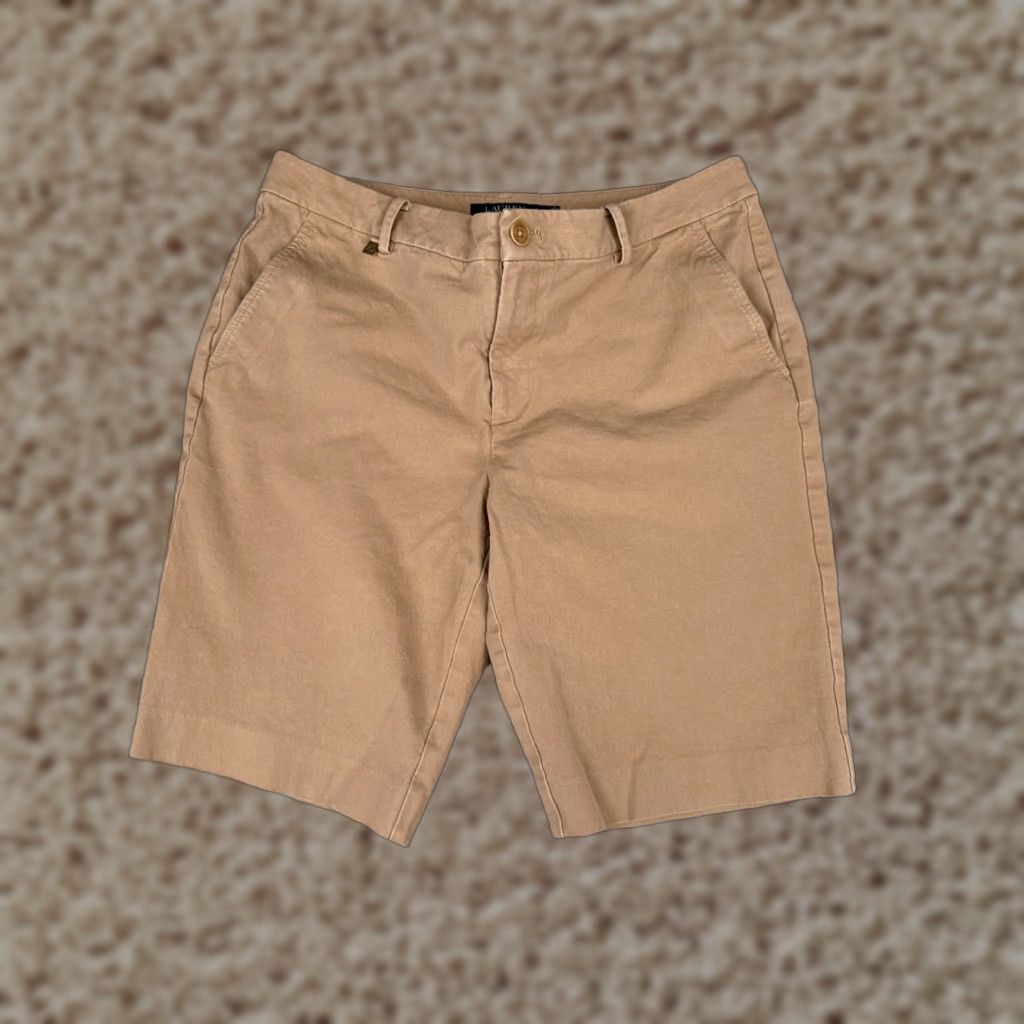 Ralph Lauren Lauren Ralph Lauren Shorts Womens 32x10 10 Beige Chino Cotton Blend Golf Casual Size 32" / US 10 / IT 46 - 1 Thumbnail