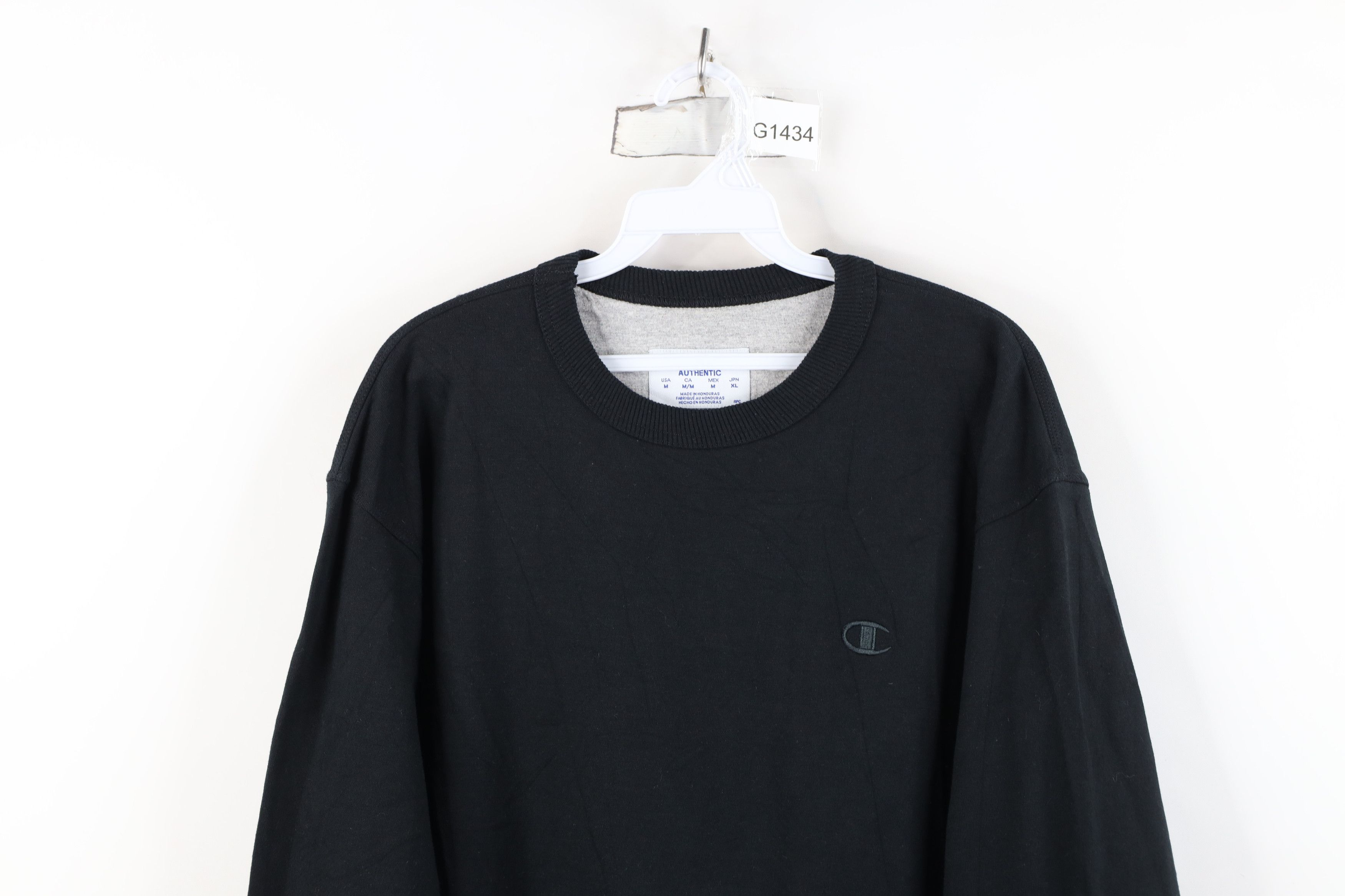 Champion Vintage Y2K Champion Monochrome Crewneck Sweatshirt Black Size US M / EU 48-50 / 2 - 2 Thumbnail