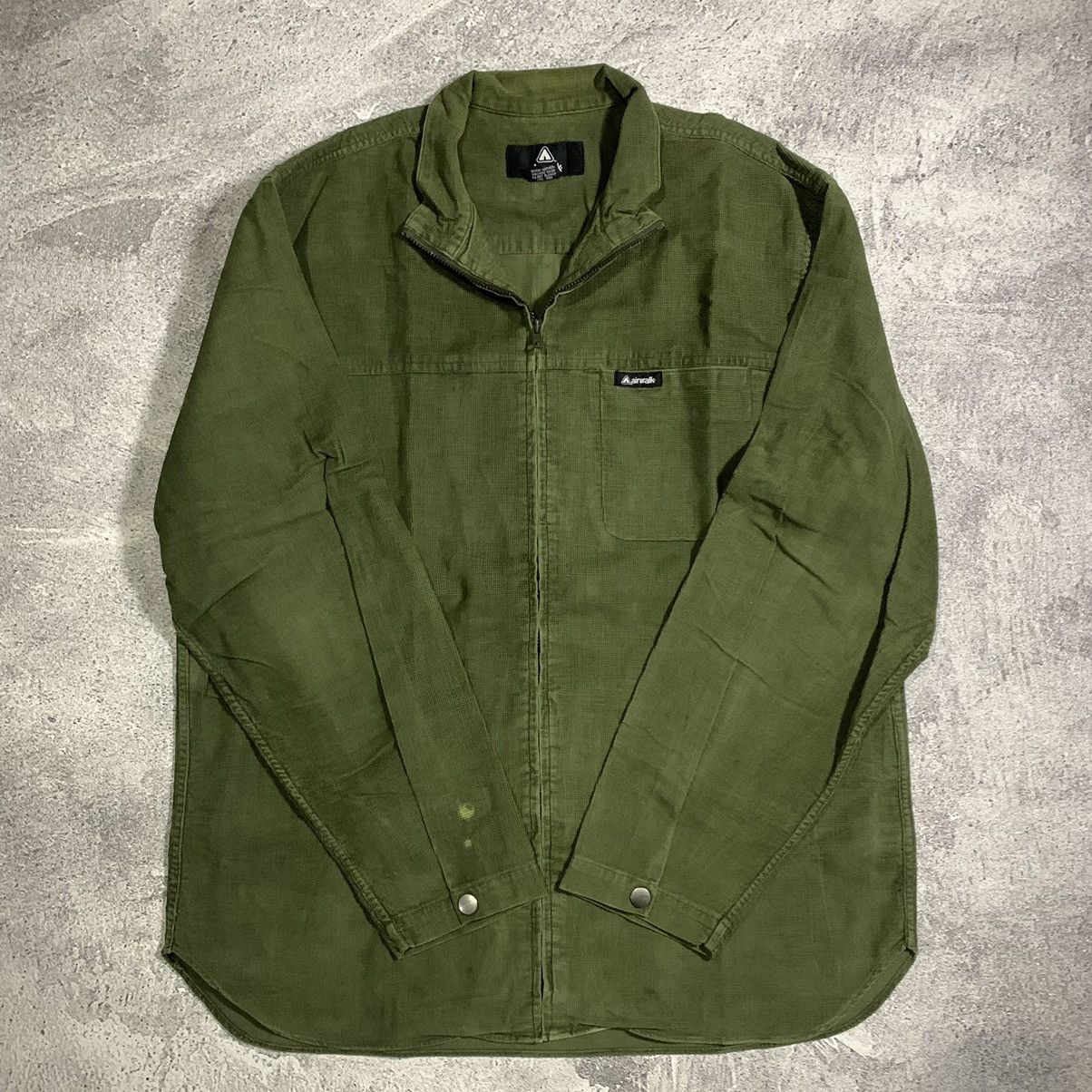 Airwalk Vintage AIR WALK Corduroy Flannel Zipper Shirt Size US L / EU 52-54 / 3 - 6 Thumbnail