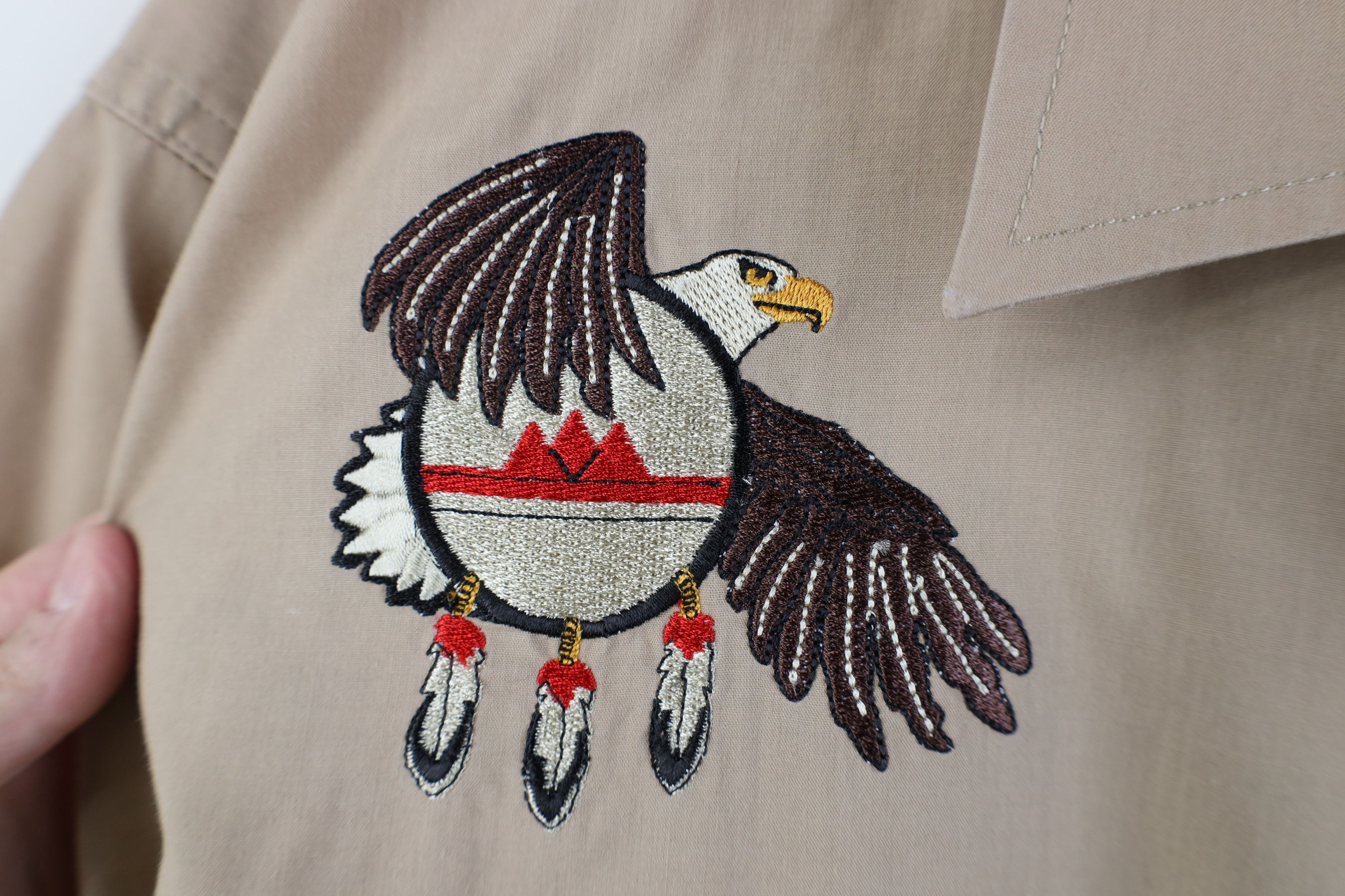 Vintage Vintage 90s Rockabilly Eagle Feather Snap Button Shirt Size US XL / EU 56 / 4 - 6 Thumbnail