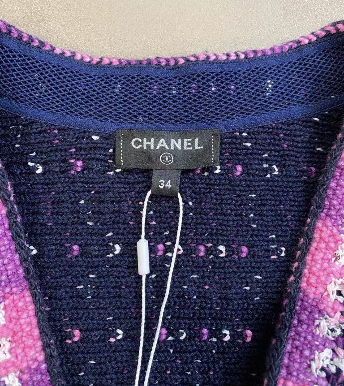 Chanel Chanel F34 Classic Fringe Colorful Woven Knit Cardigan J33 Size XXS / US 00 / IT 34 - 2 Thumbnail