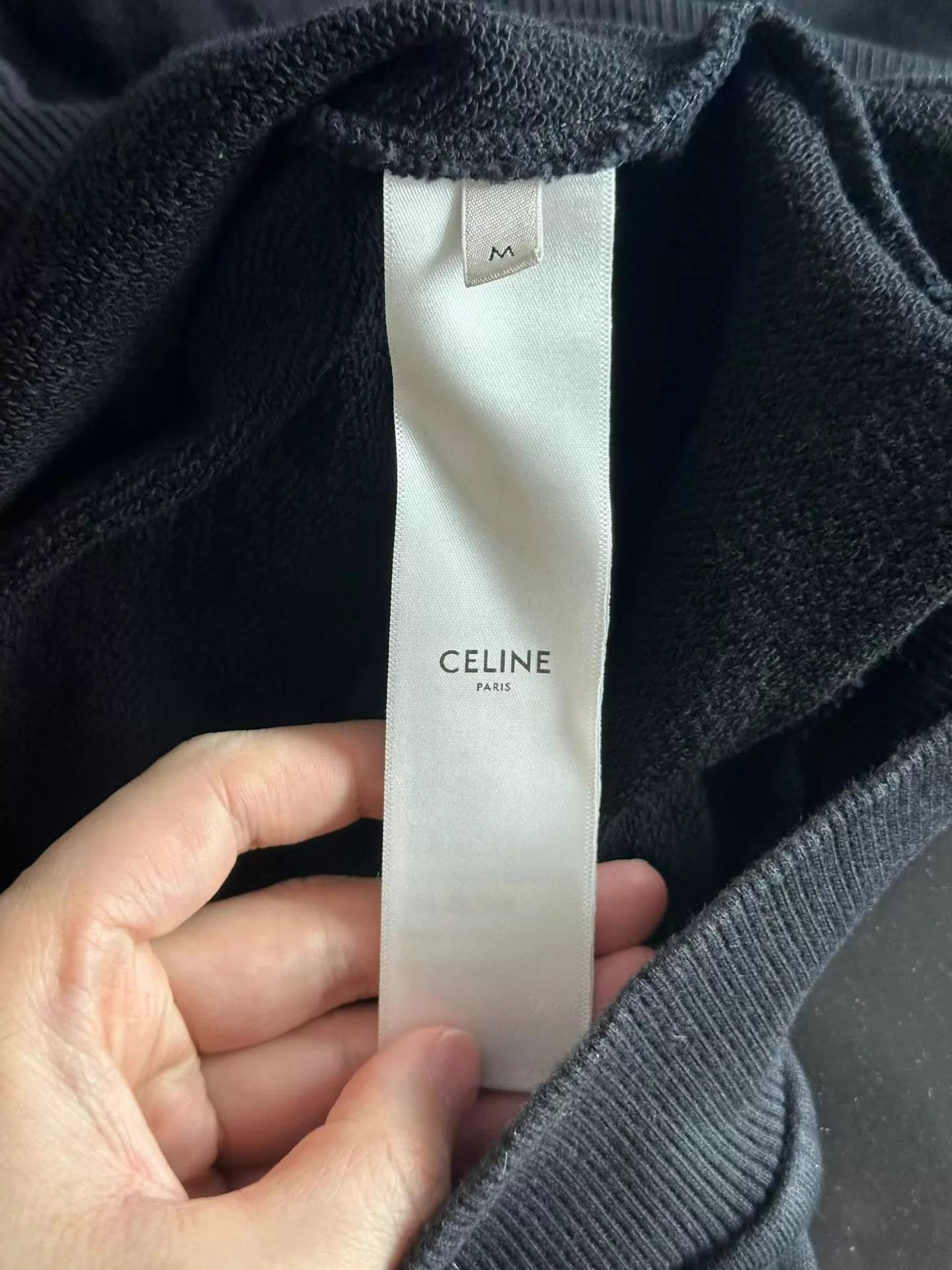 Celine CELINE black drawstring logo hoodie M Size M / US 6-8 / IT 42-44 - 4 Thumbnail