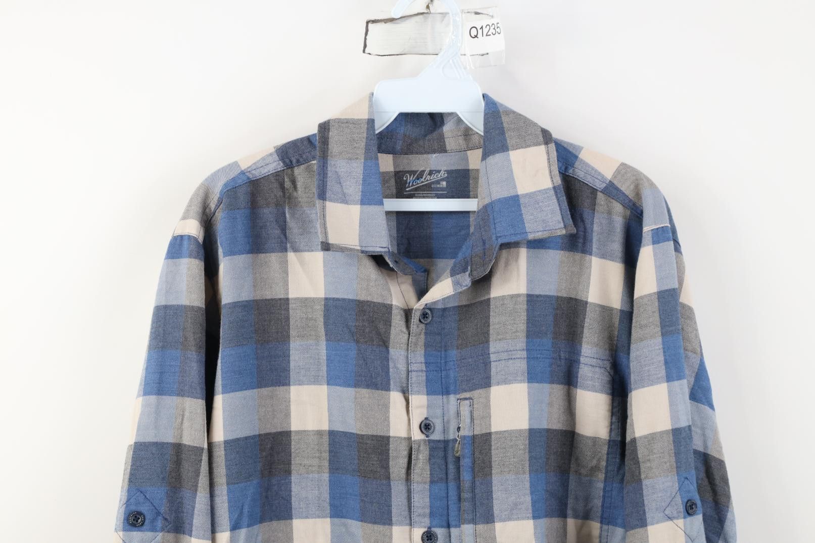Woolrich Woolen Mills Vintage Y2K Woolrich Collared Button Shirt Blue Plaid Size US M / EU 48-50 / 2 - 2 Thumbnail
