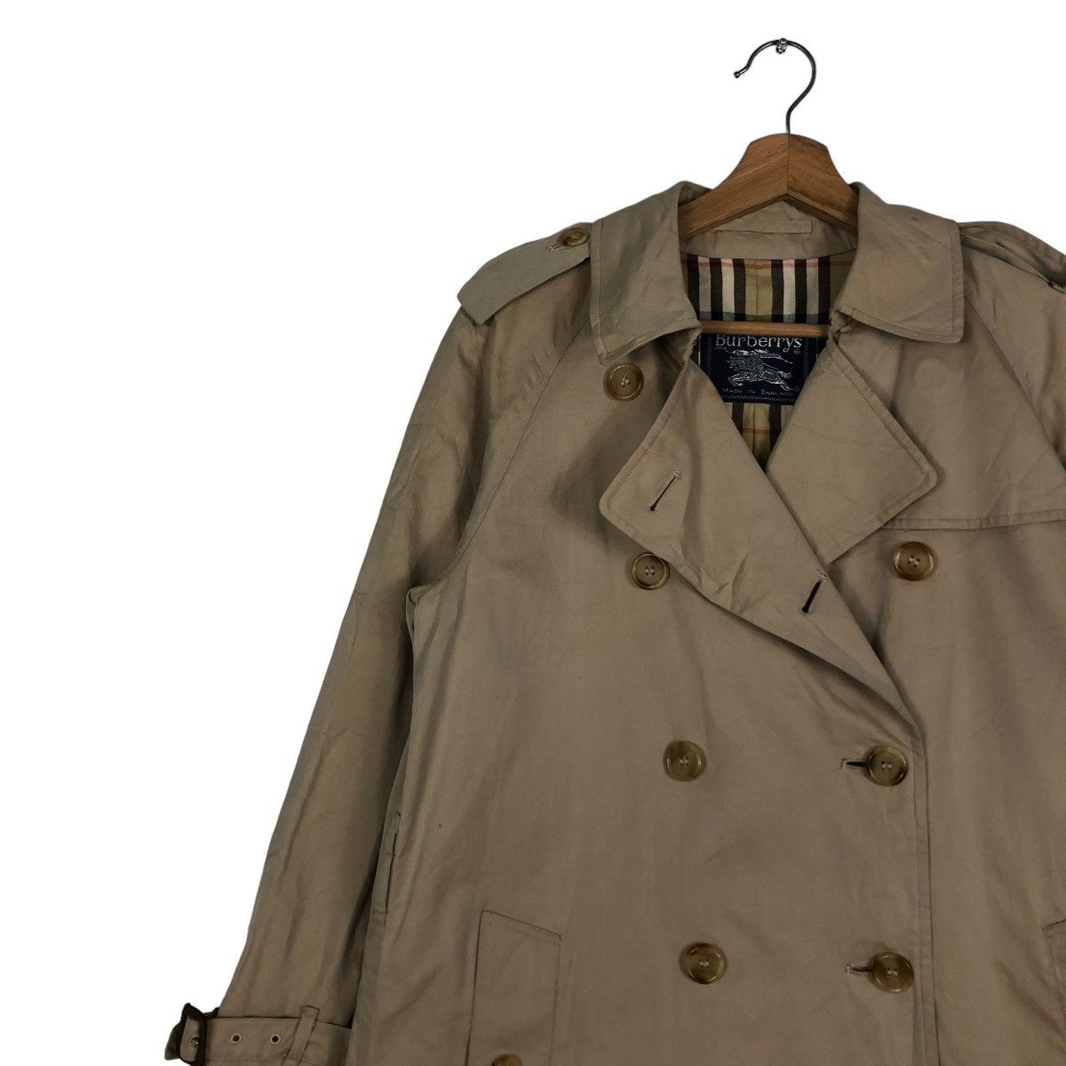Burberry 🔥VINTAGE BURBERRYS MADE IN ENGLAND LONG JACKET TRENCH Size US S / EU 44-46 / 1 - 9 Thumbnail