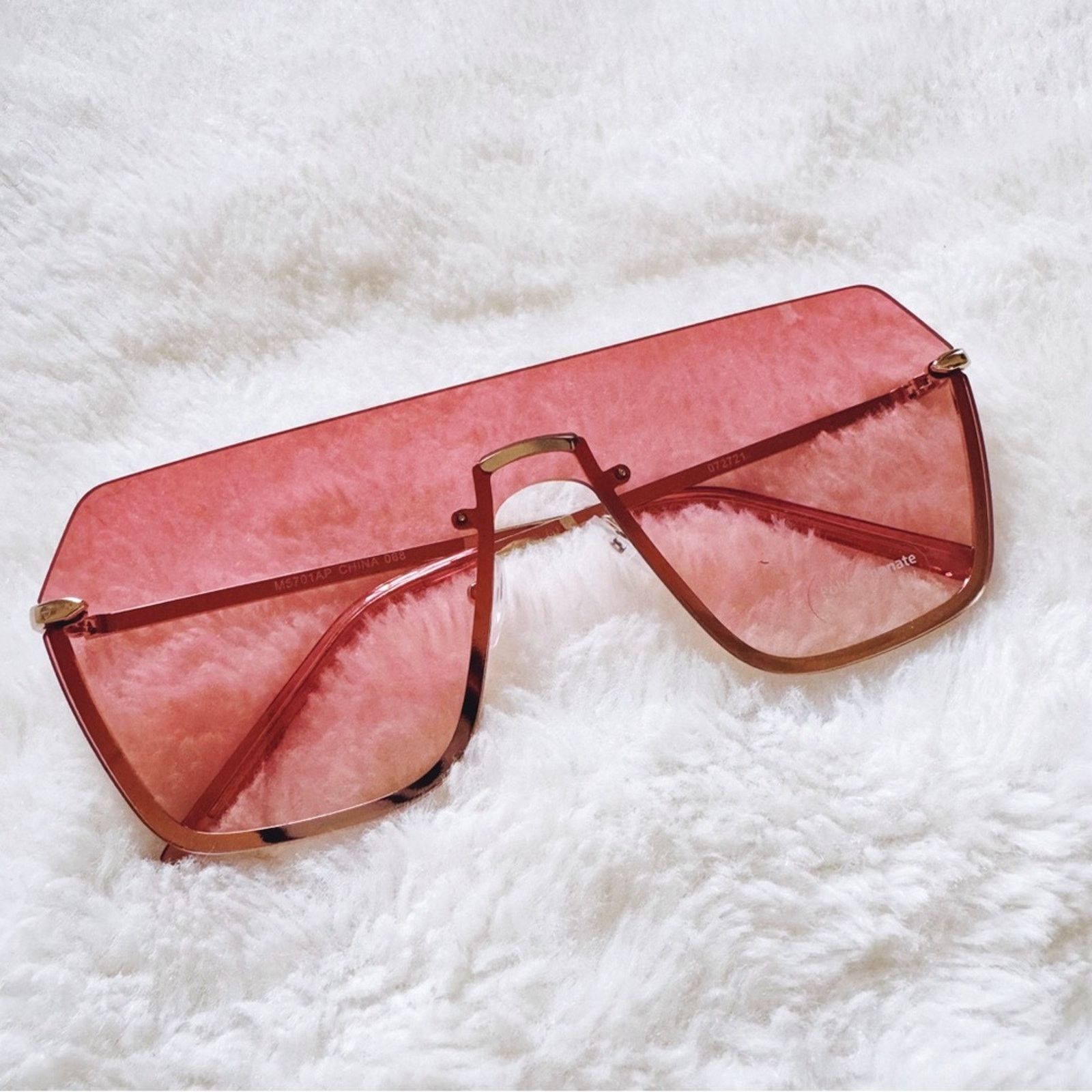 Other Kalia Pink Rimless Sleek Sunglasses Size ONE SIZE - 3 Thumbnail