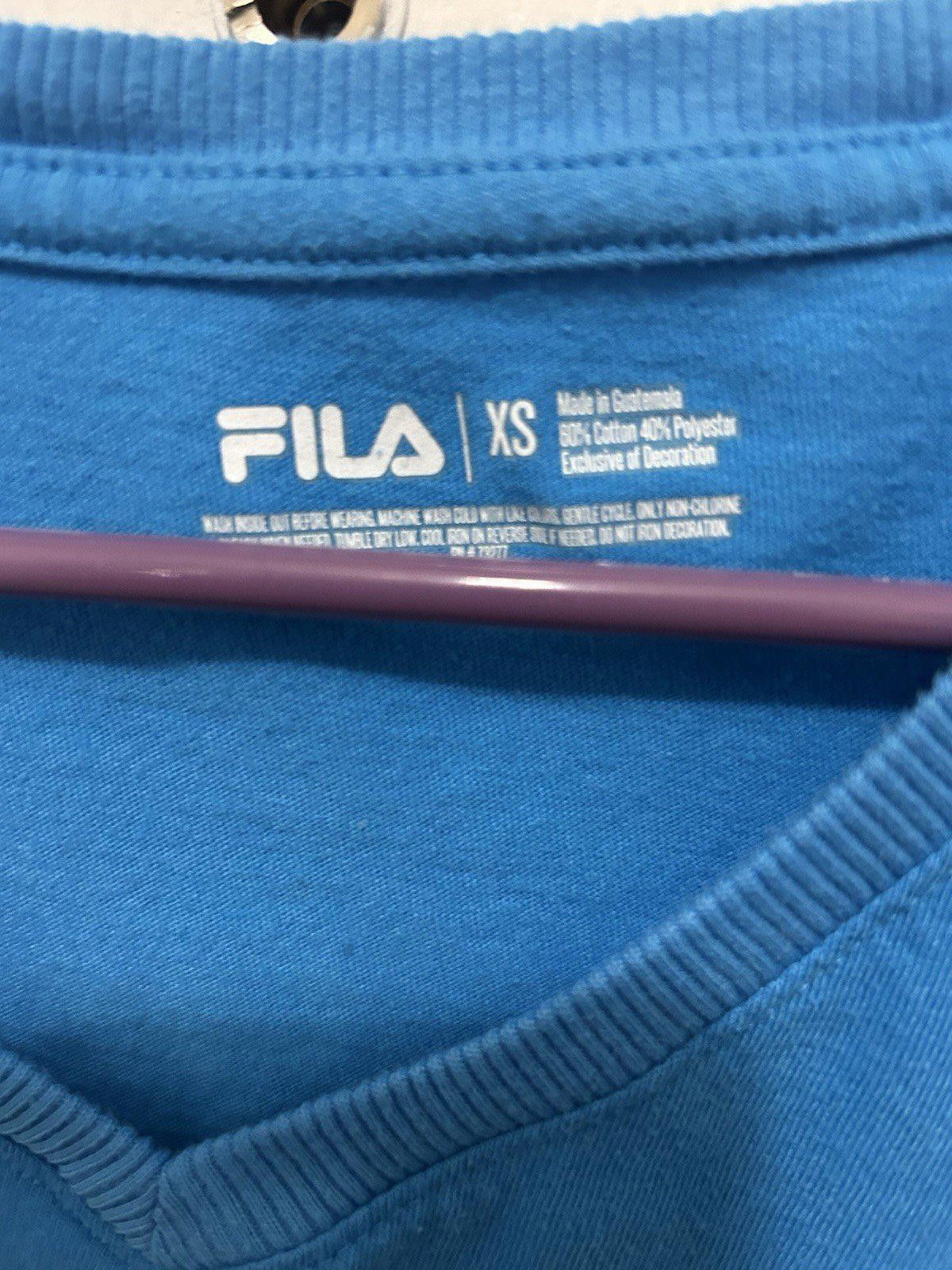 Fila Fila Blue V-neck Top Size XS Size XS / US 0-2 / IT 36-38 - 2 Thumbnail