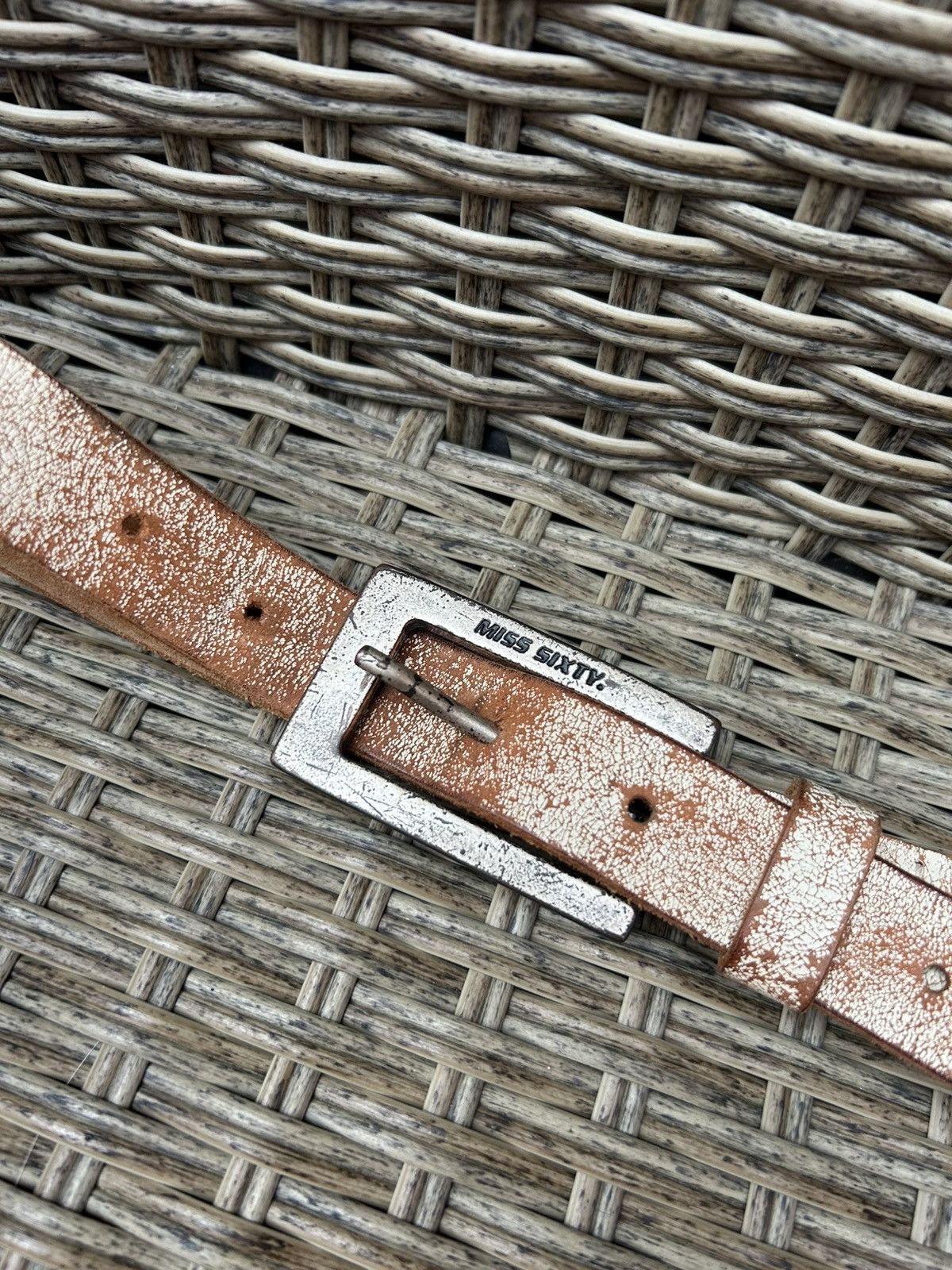 Miss Sixty × Vintage Vintage Y2K Miss Sixty Aged Leather Belt Size Large Size ONE SIZE - 4 Thumbnail