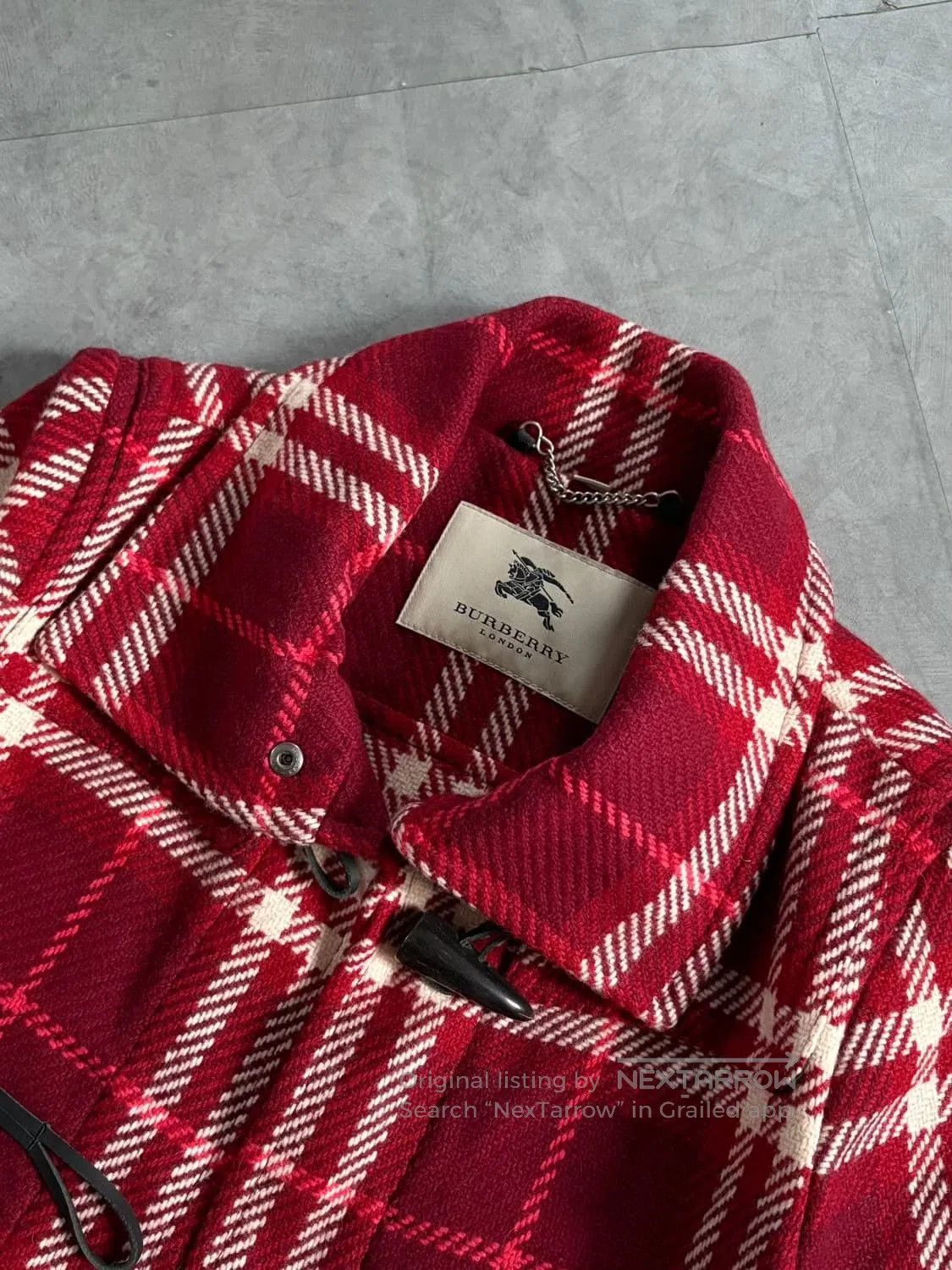 Burberry Burberry Vintage Bordeaux Check Wool Coat. Size M / US 6-8 / IT 42-44 - 4 Thumbnail