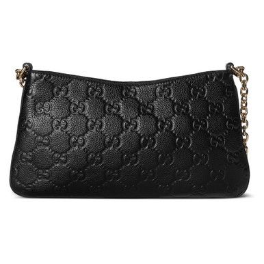 Gucci o1la5ras0526 Size: OS / GG Emblem Medium Shoulder Bag Black Size ONE SIZE - 5 Thumbnail