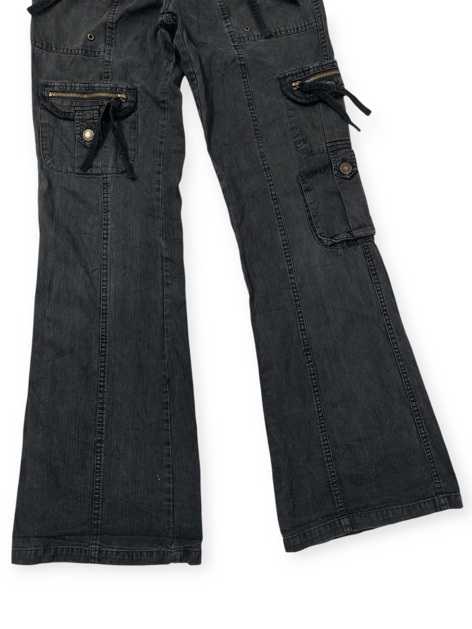 Other Super Flare Pauline Bleu Multipocket Cargo Pants Size US 29 - 6 Thumbnail