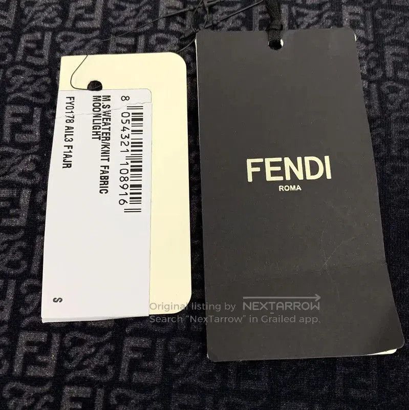 Fendi Fendi Deep Blue Men's Cotton Sweatshirt . Size US S / EU 44-46 / 1 - 7 Thumbnail