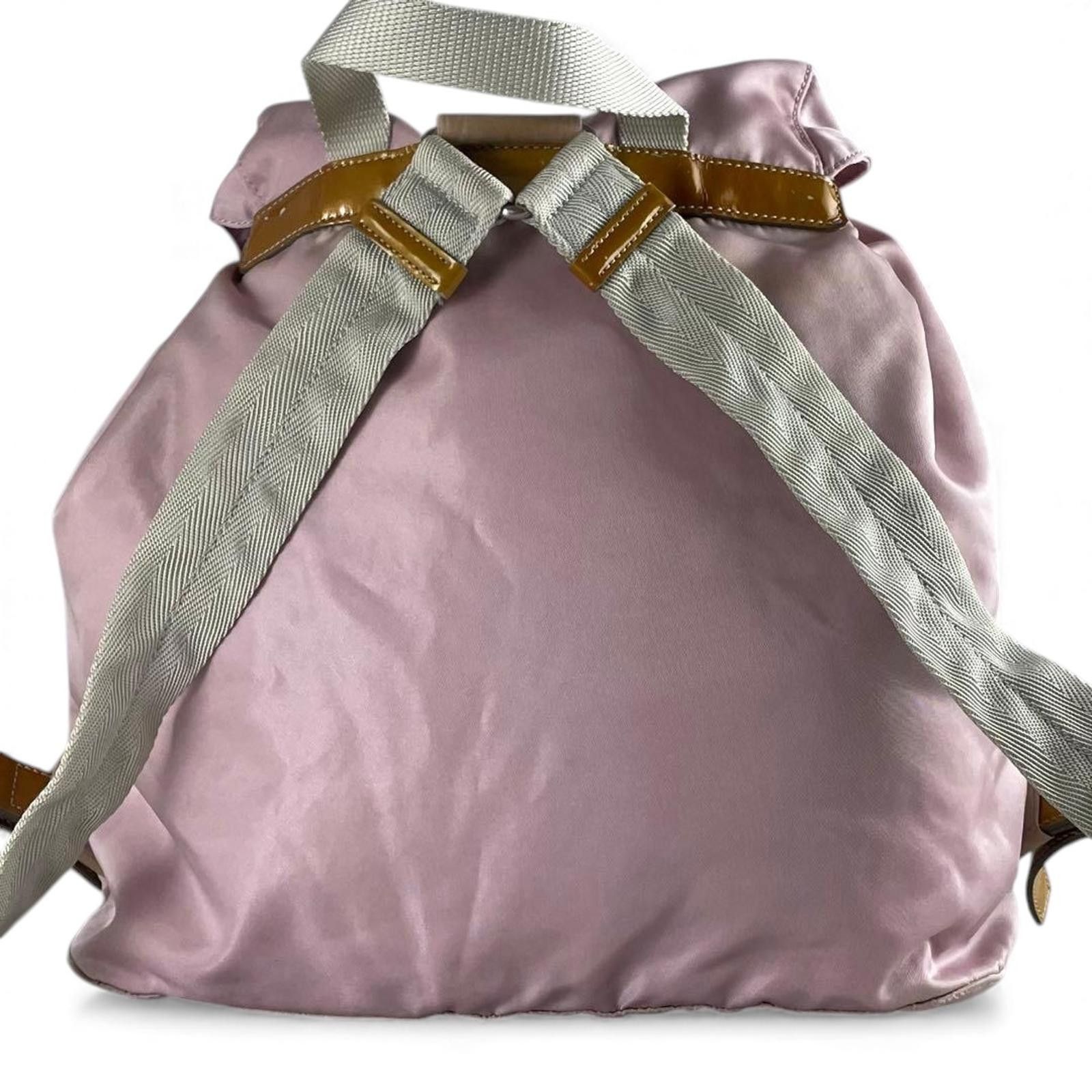 Prada Prada - Pink Nylon Backpack with Leather Straps Size ONE SIZE - 3 Thumbnail