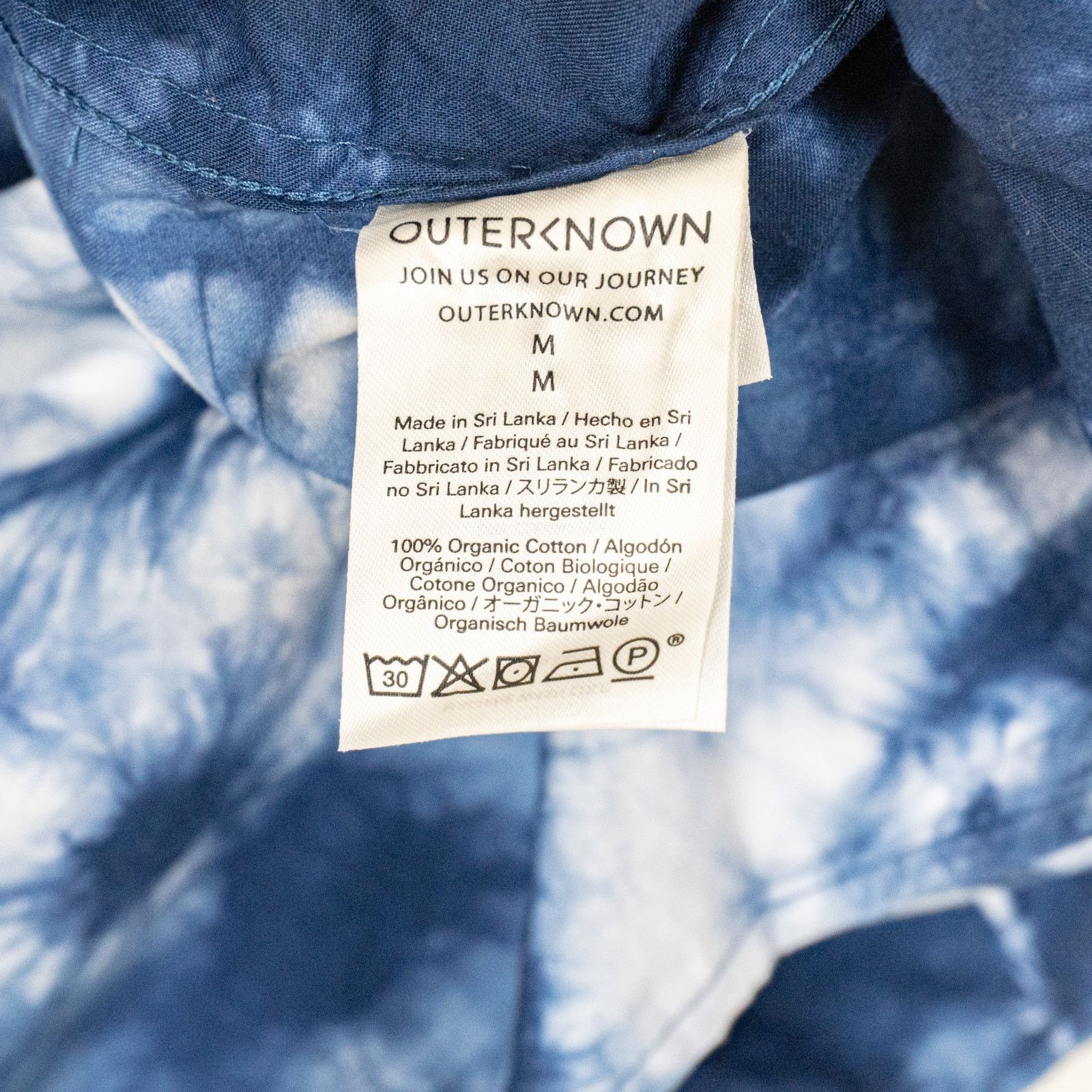Outerknown Outerknown BBQ Camp Collar Tie Dyed Cotton Shirt Blue M Size US M / EU 48-50 / 2 - 7 Thumbnail