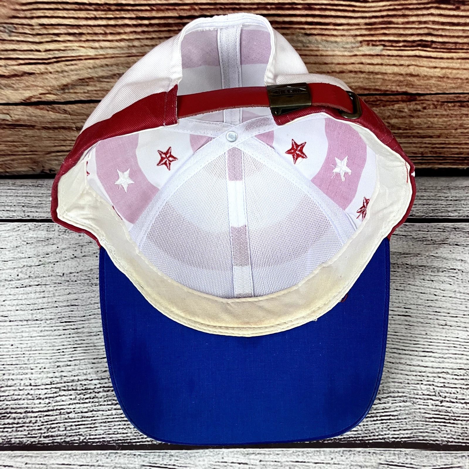 Vintage Vintage 1990s American Flag All Over Print Snapback Hat Size ONE SIZE - 4 Thumbnail