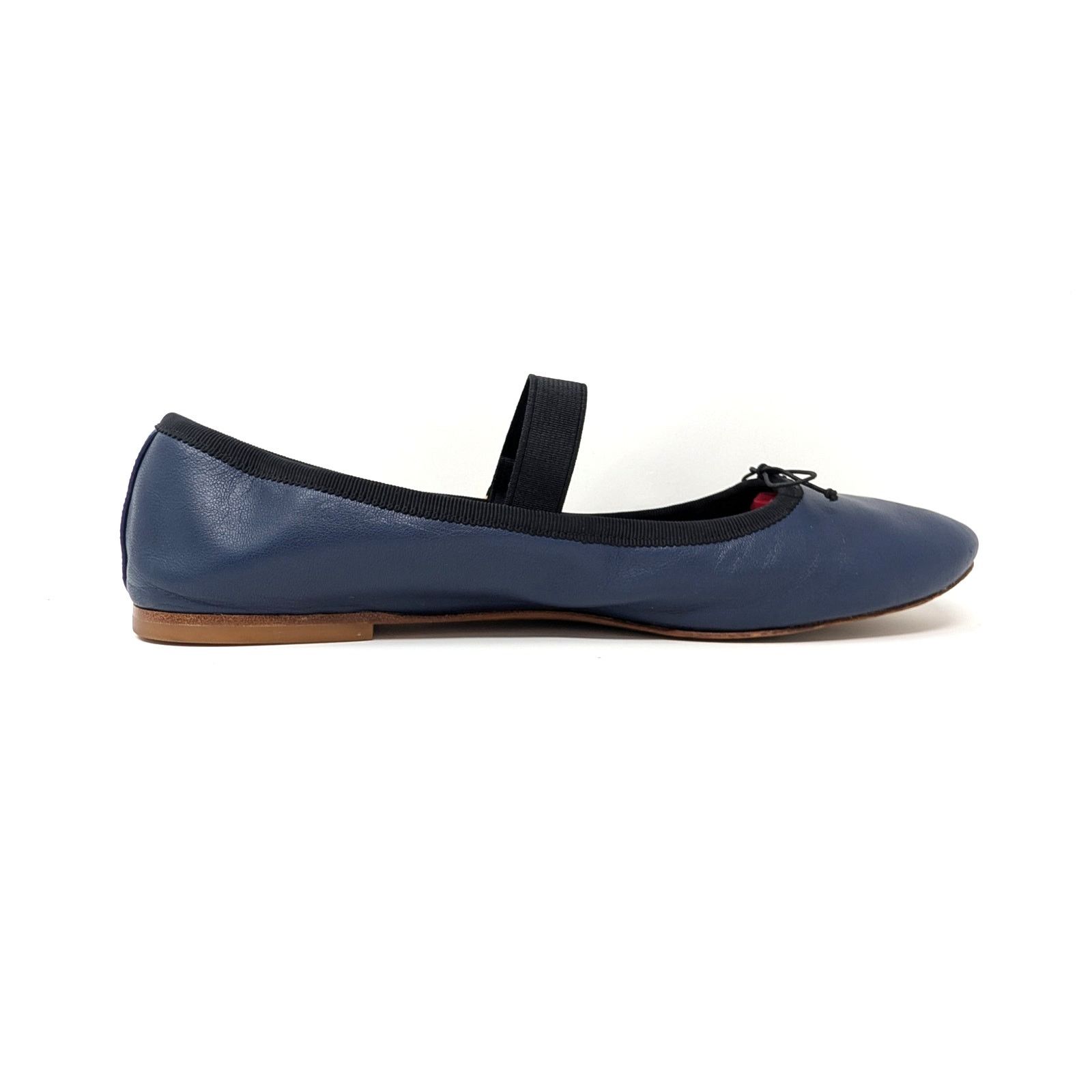 Tory Burch Tory Burch Blue Leather Mary Jane Flats Gold Logo 8.5 Size US 8.5 / IT 38.5 - 7 Thumbnail