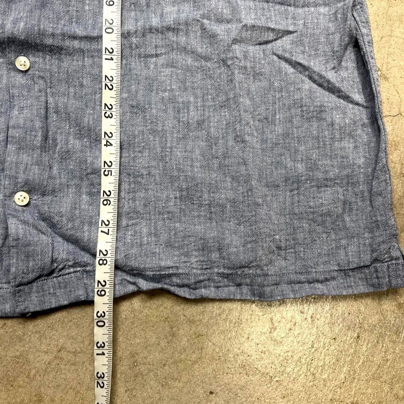Gap Gap Linen Shirt XL Blue Short Sleeve Button Up Camp Collar Old Money Men Size US XL / EU 56 / 4 - 4 Thumbnail