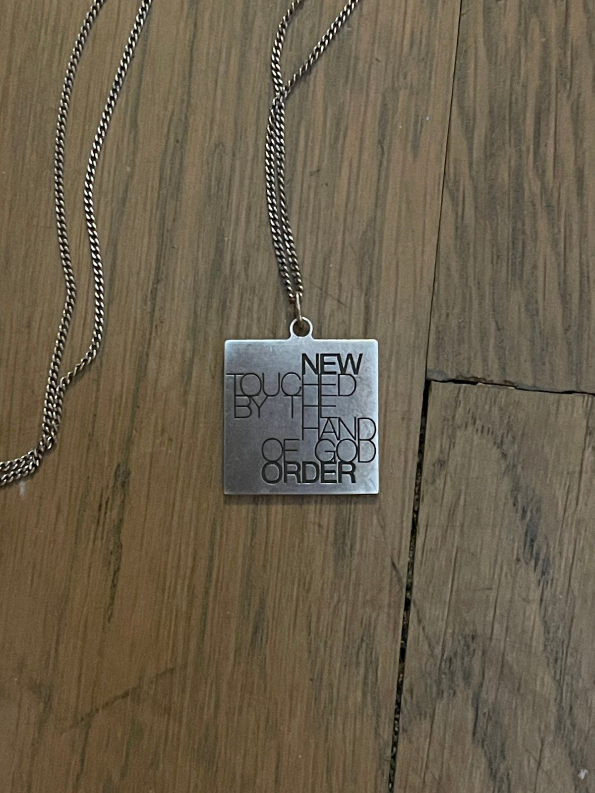 Pre-owned Raf Simons Aw03 New Touched By Hand Of God Order Necklace In Silver