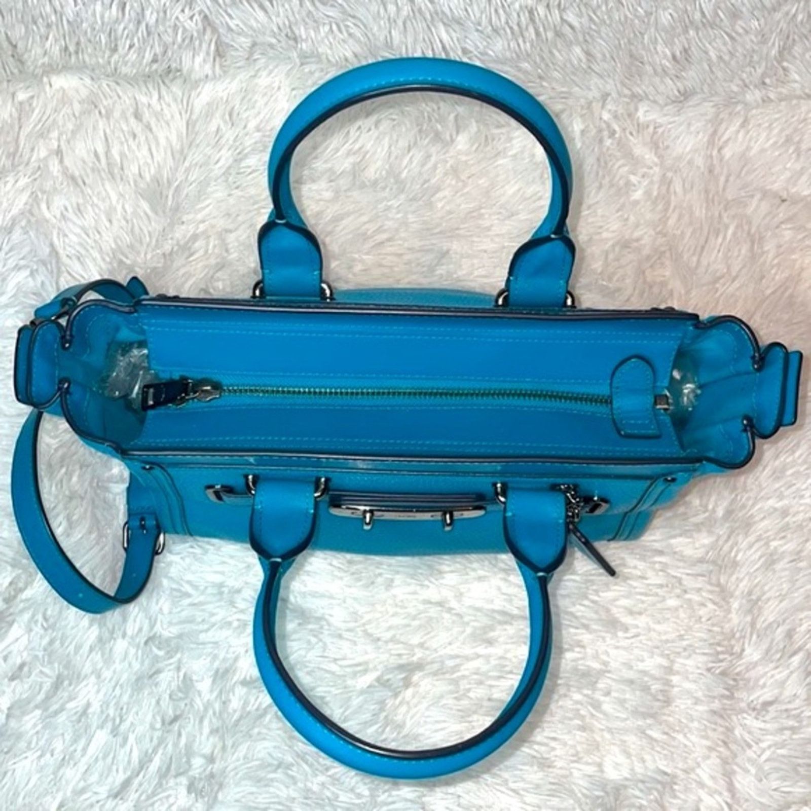 Coach Coach Swagger 27 Satchel Crossbody + Wallet Set Turquoise Size ONE SIZE - 6 Thumbnail