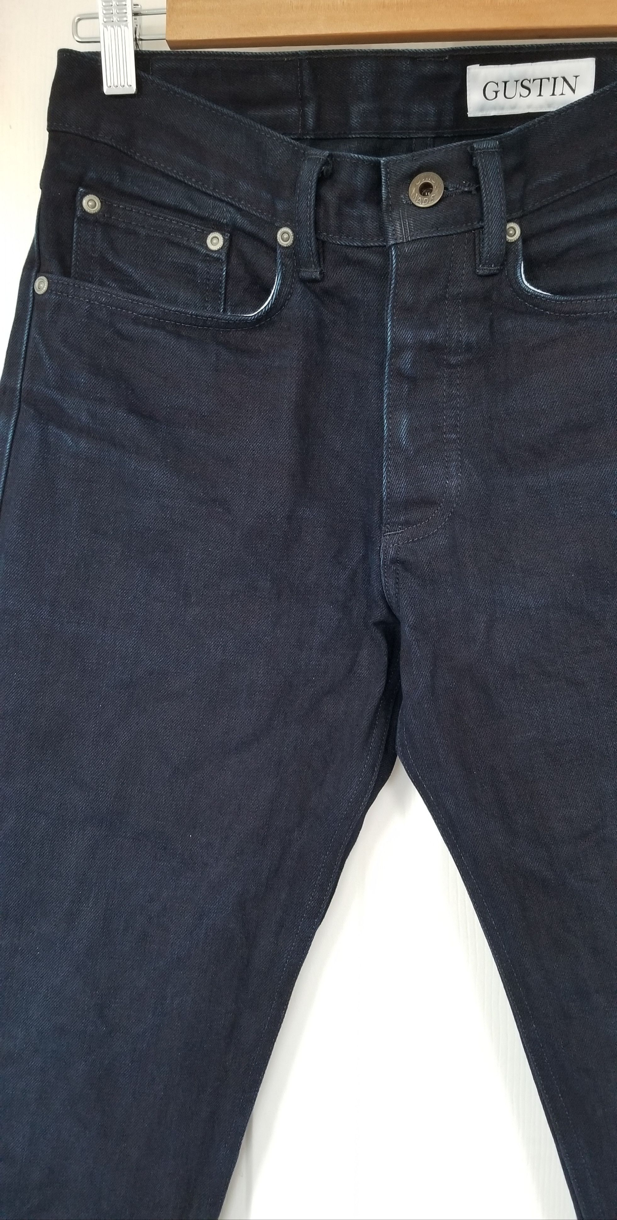 Gustin Gustin Dark Indigo Chrome Selvedge Denim Celine Hearts Jeans Size US 29 - 1 Thumbnail