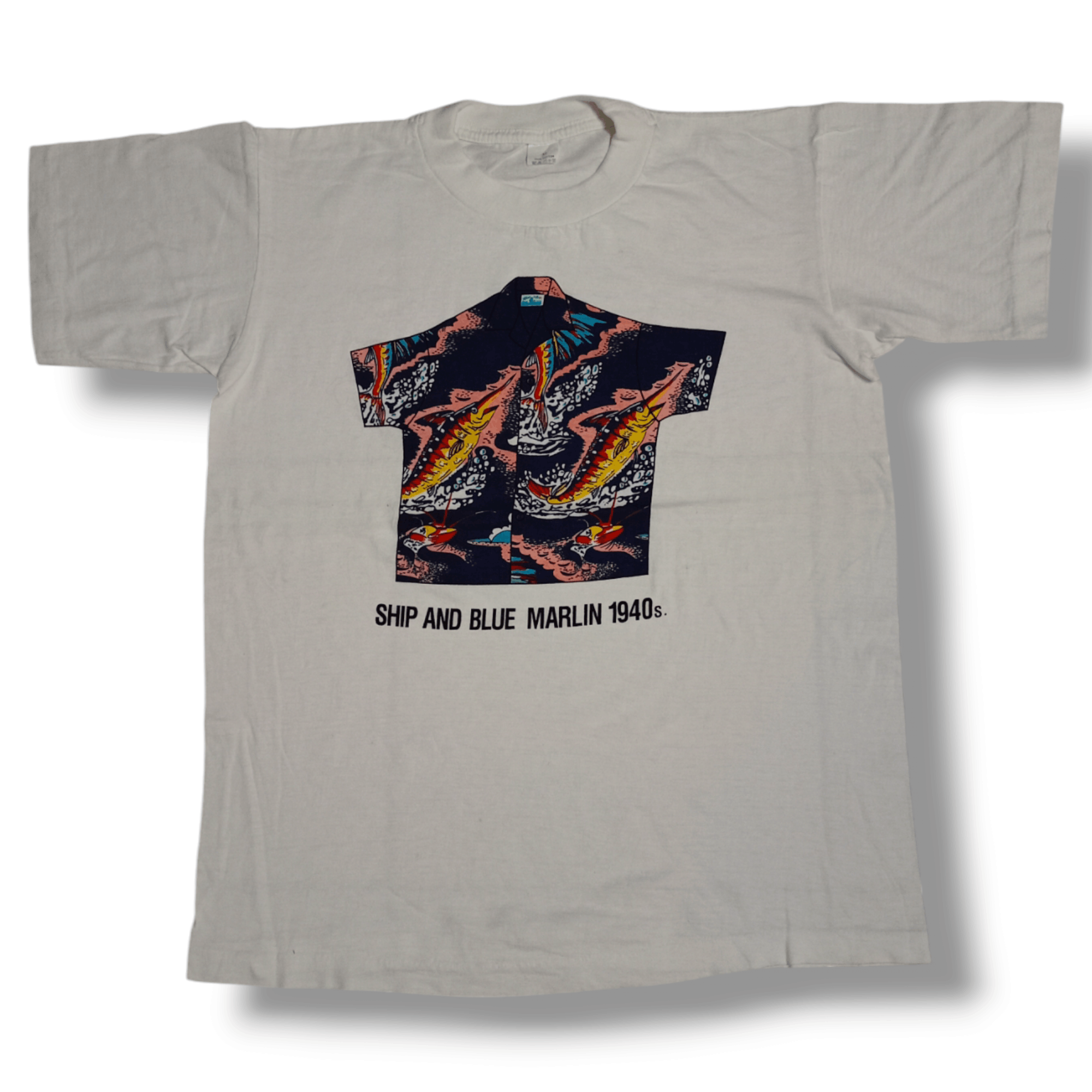 Vintage Vintage rare ship and blue marlin t shirt Size US M / EU 48-50 / 2 - 1 Thumbnail