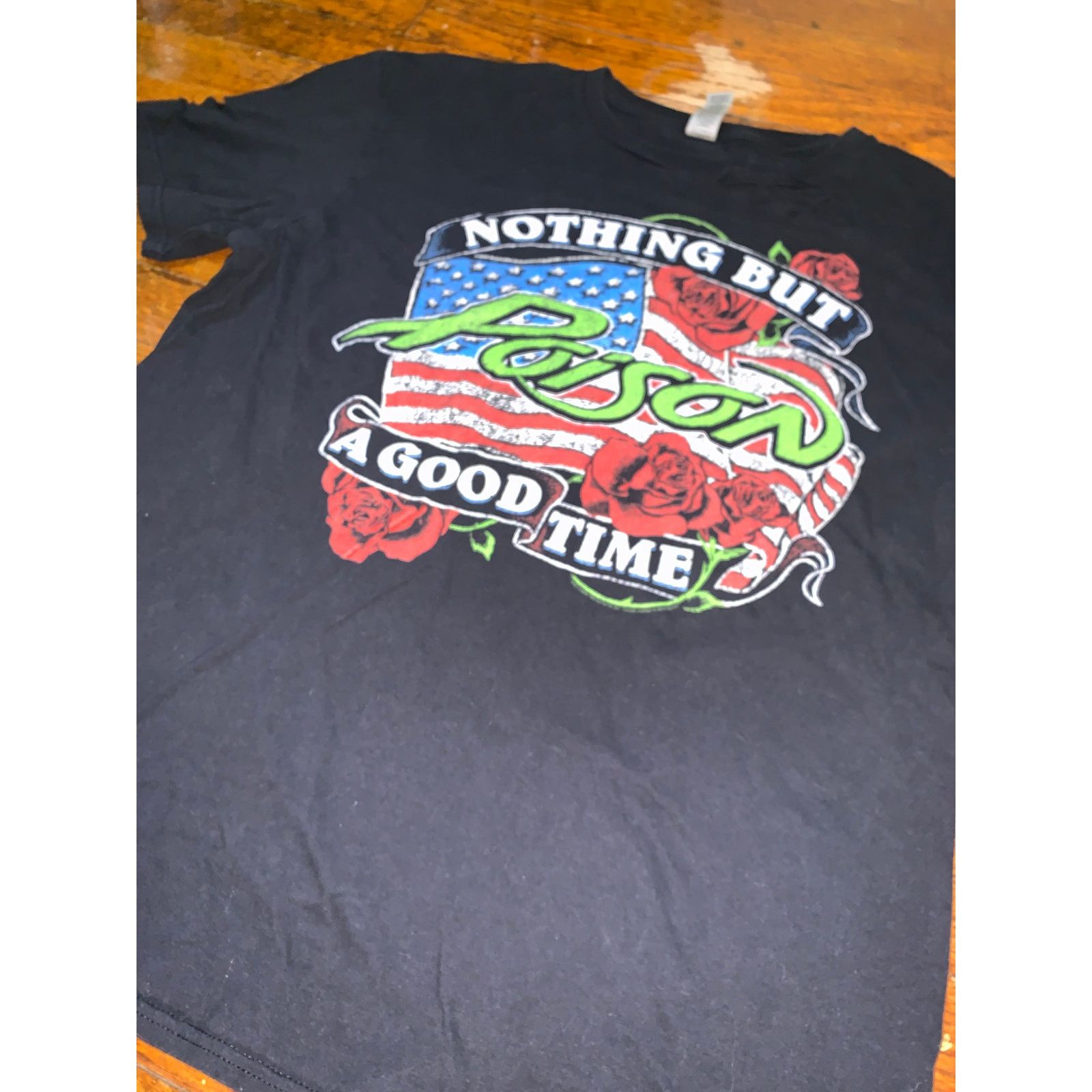 Gildan Poison Nothing But A Good Time T Shirt Large Glam Metal Size US L / EU 52-54 / 3 - 2 Thumbnail