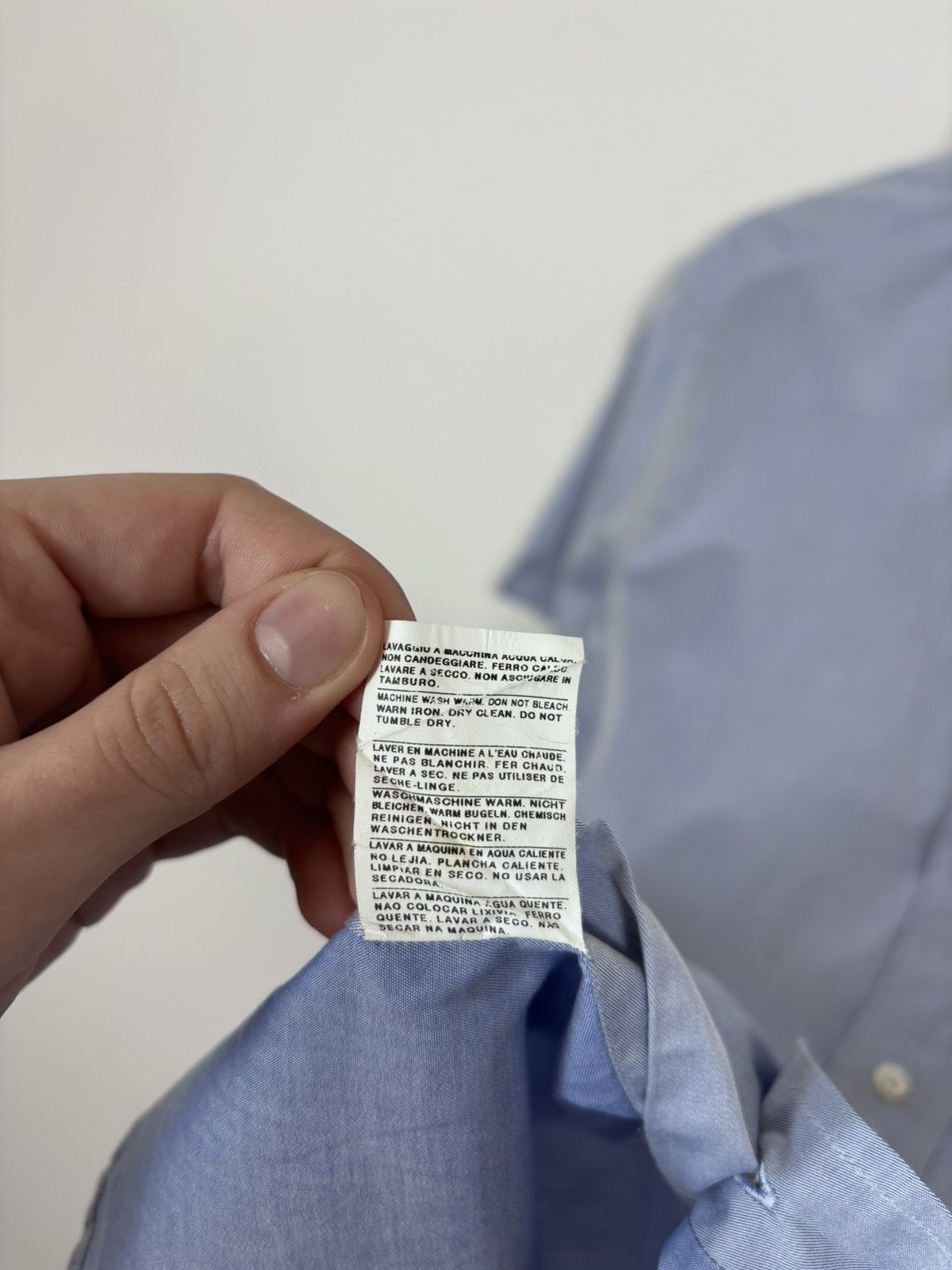 Trussardi Trussardi Vintage Men’s Light Blue Short Sleeve Shirt Size US M / EU 48-50 / 2 - 13 Thumbnail
