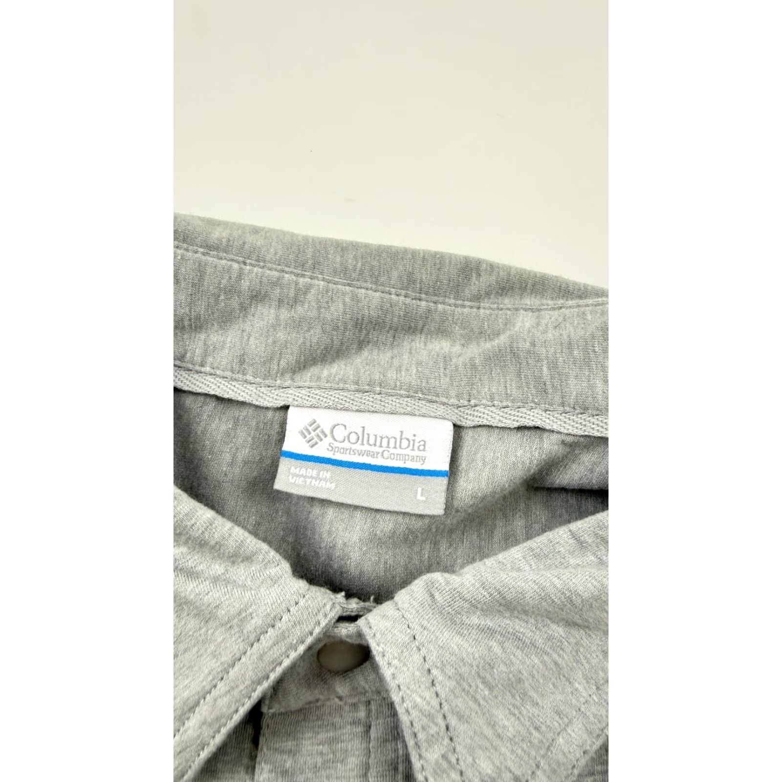 Vintage Columbia Shirt Mens Large Gray Long Sleeve Snap Front Pocket Stretch Casual Size US L / EU 52-54 / 3 - 5 Thumbnail