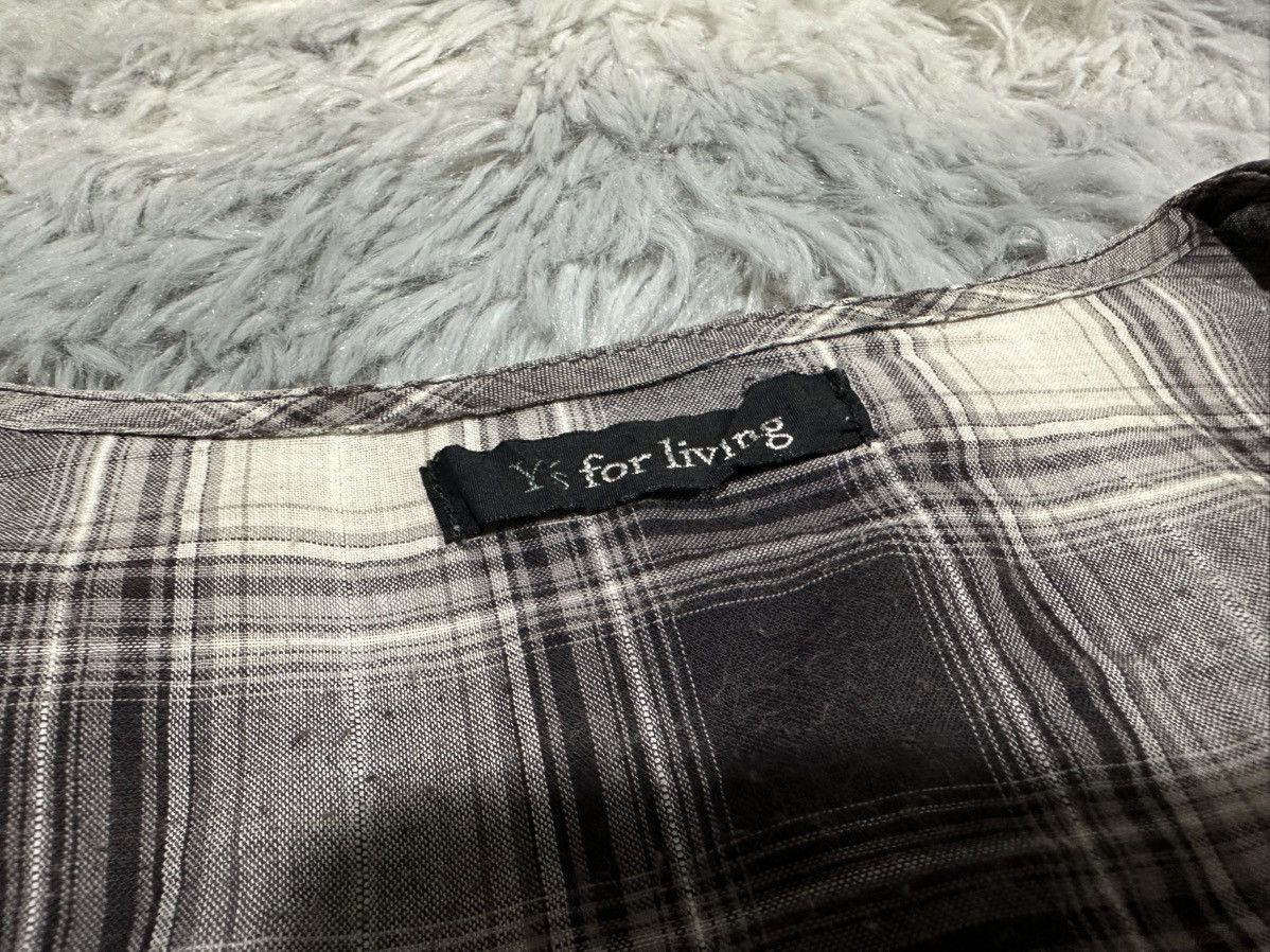 Y's 🔥Vintage Y’s For Living Yohji Yamamoto Plaid Blouse Wrinkled Size M / US 6-8 / IT 42-44 - 5 Thumbnail