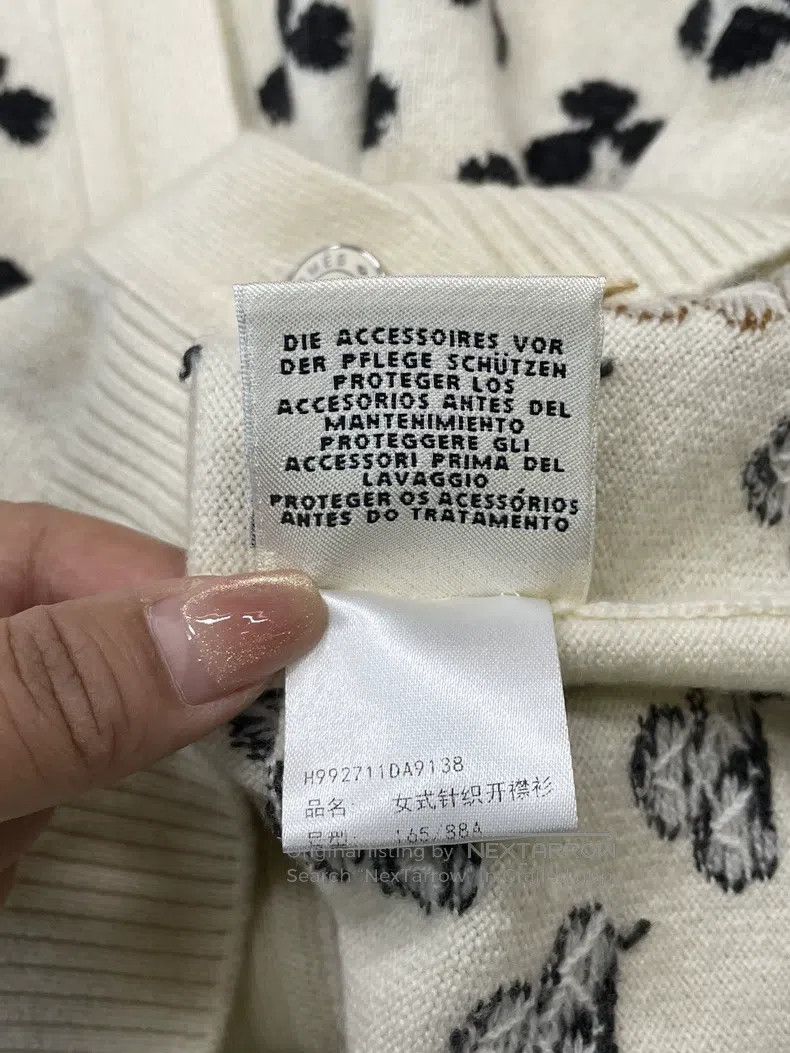 Hermes Hermes White Four-Leaf Clover Cashmere Cardigan Jacket Lon Size XS / US 0-2 / IT 36-38 - 6 Thumbnail